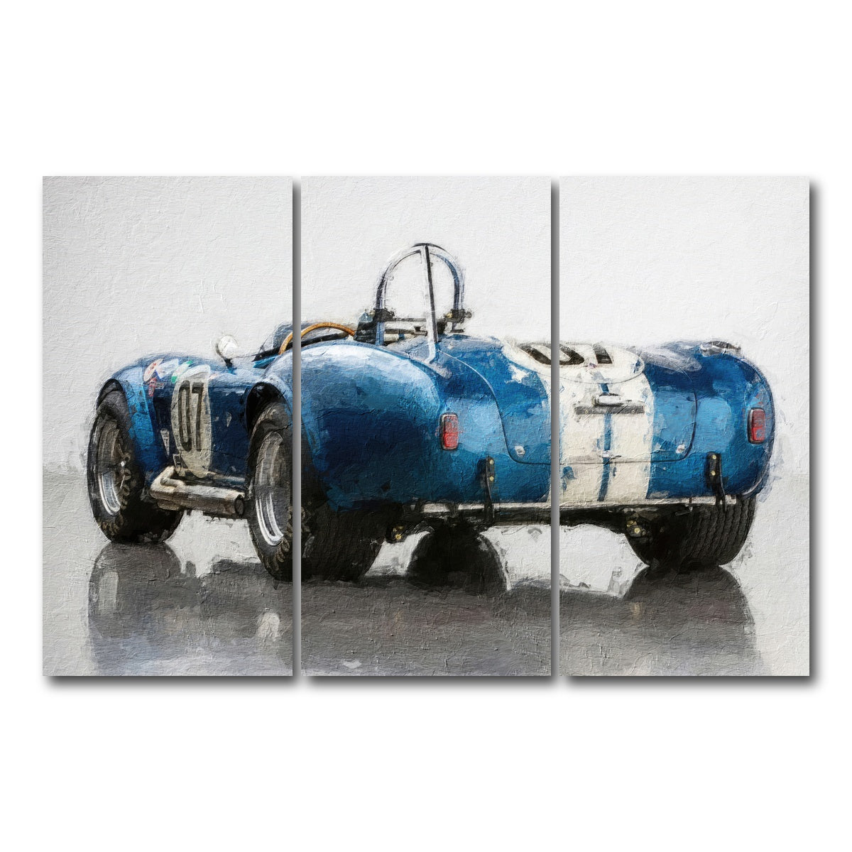 AUTO-MOCKUP WHITE | AC Cobra 3 | 3 Piece | Gallery Wrap Canvas | group=12x24