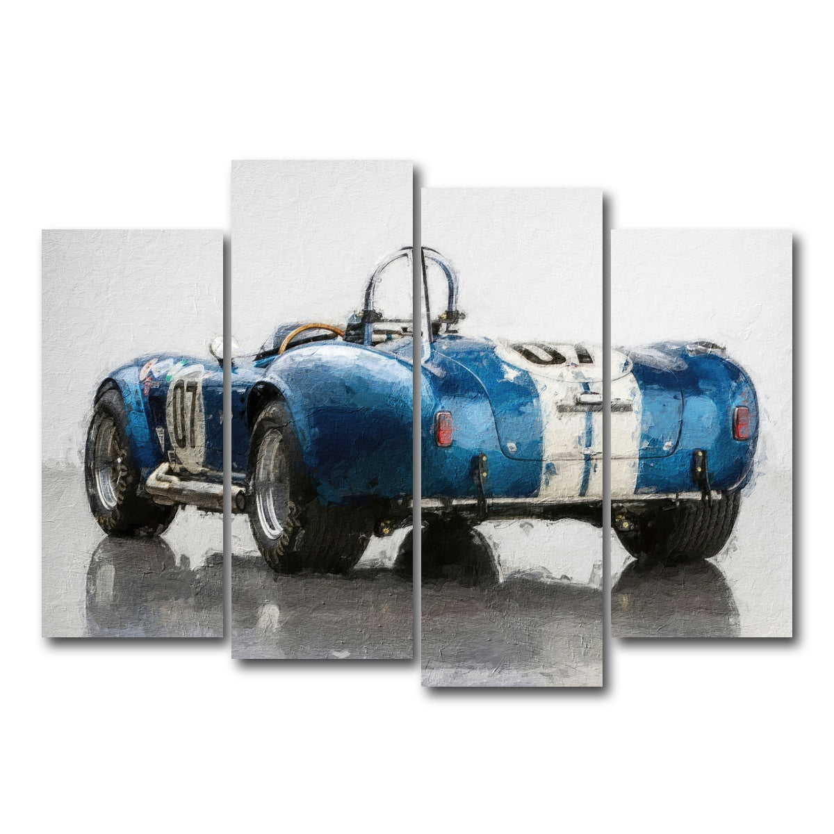 AUTO-MOCKUP WHITE | AC Cobra 3 | 4 Piece | Gallery Wrap Canvas | group=4_normal