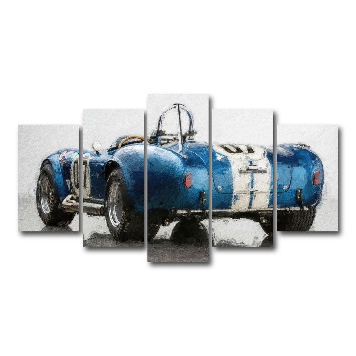 AUTO-MOCKUP WHITE | AC Cobra 3 | 5 Piece | Gallery Wrap Canvas | group=5_normal
