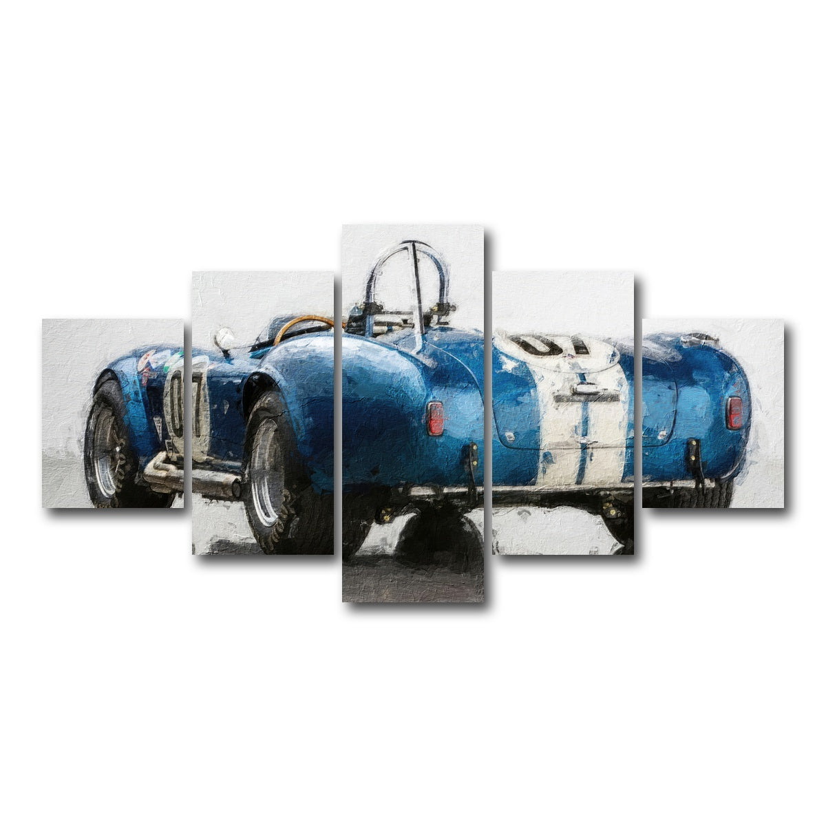 AUTO-MOCKUP WHITE | AC Cobra 3 | 5 Piece | Gallery Wrap Canvas | group=5_short