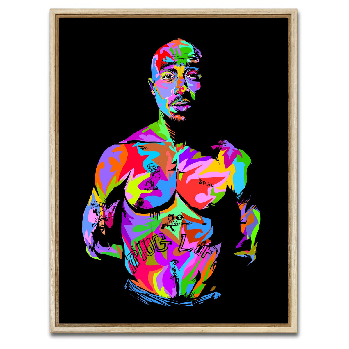 AUTO-MOCKUP WHITE | ALL EYEZ | 1 Piece | Natural Framed Canvas | group=3x4