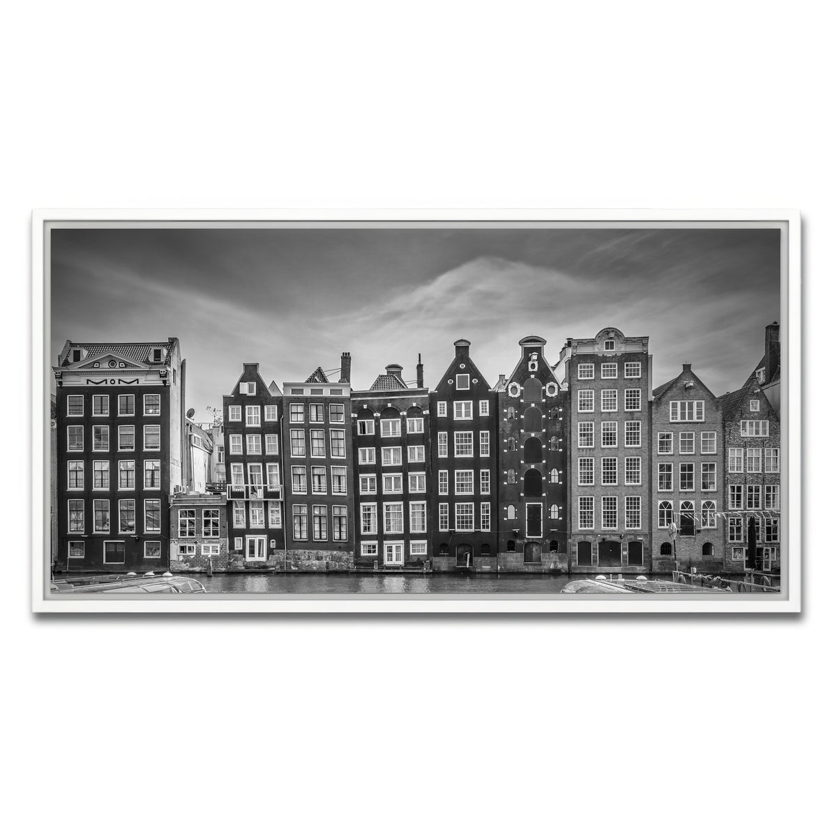 AUTO-MOCKUP WHITE | AMSTERDAM Damrak | 1 Piece | White Framed Canvas | group=2x1