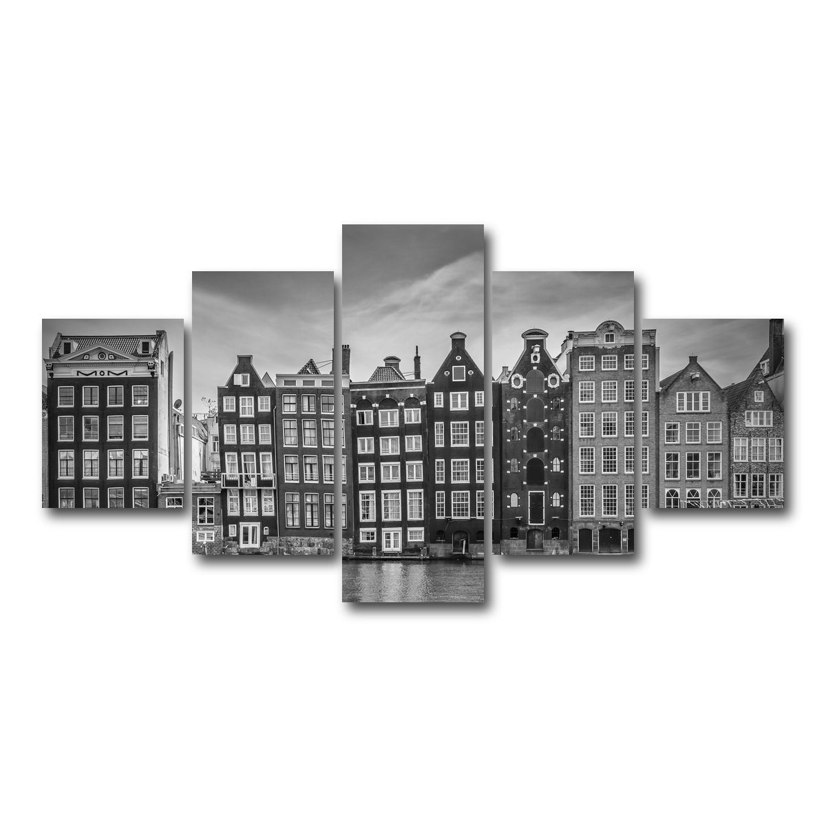 AUTO-MOCKUP WHITE | AMSTERDAM Damrak | 5 Piece | Gallery Wrap Canvas | group=5_short