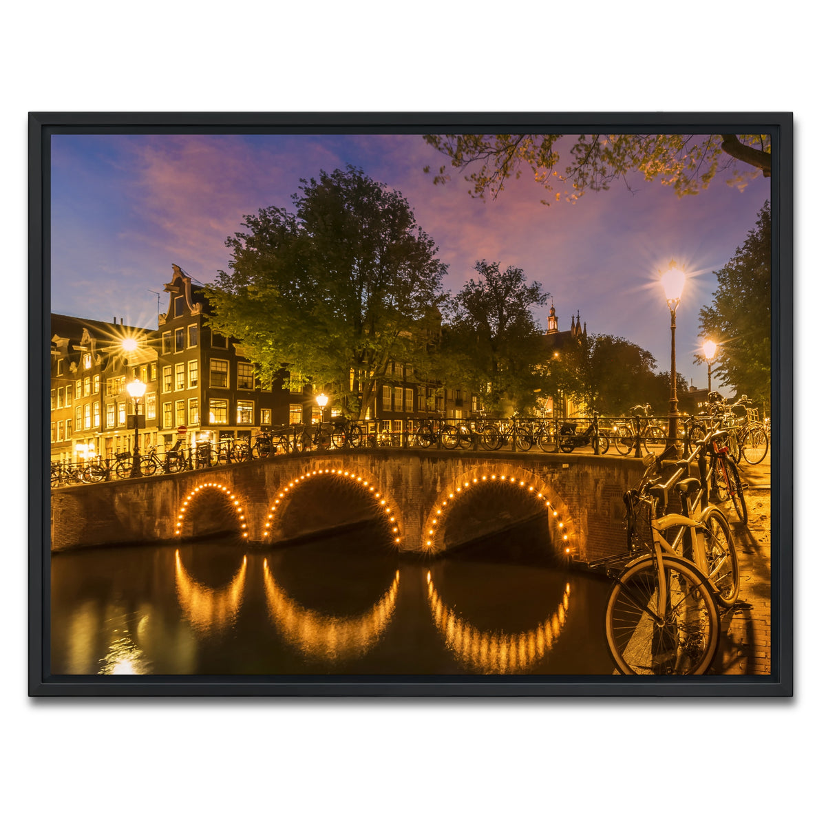 AUTO-MOCKUP WHITE | AMSTERDAM from Keizersgracht | 1 Piece | Black Framed Canvas | group=4x3