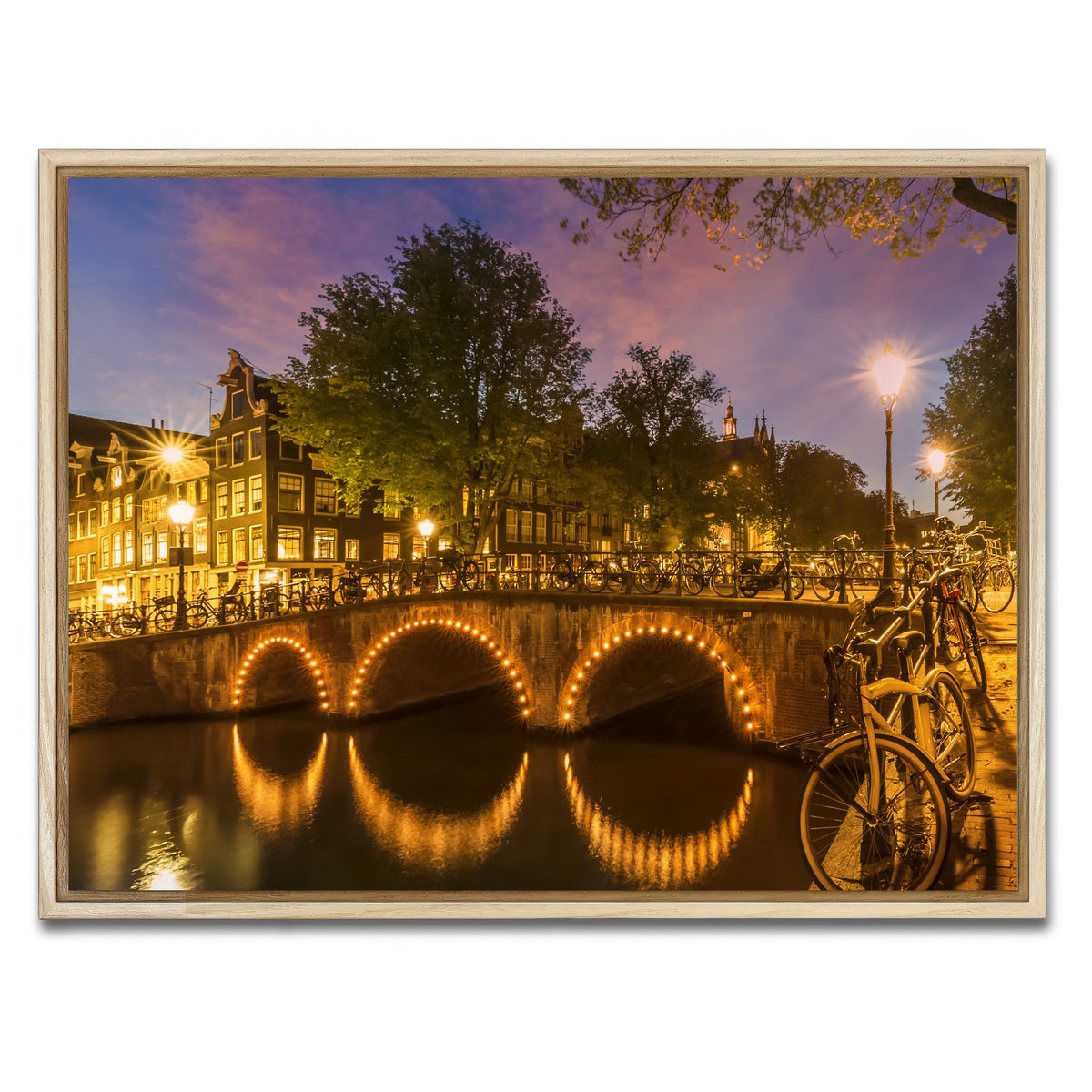 AUTO-MOCKUP WHITE | AMSTERDAM from Keizersgracht | 1 Piece | Natural Framed Canvas | group=4x3