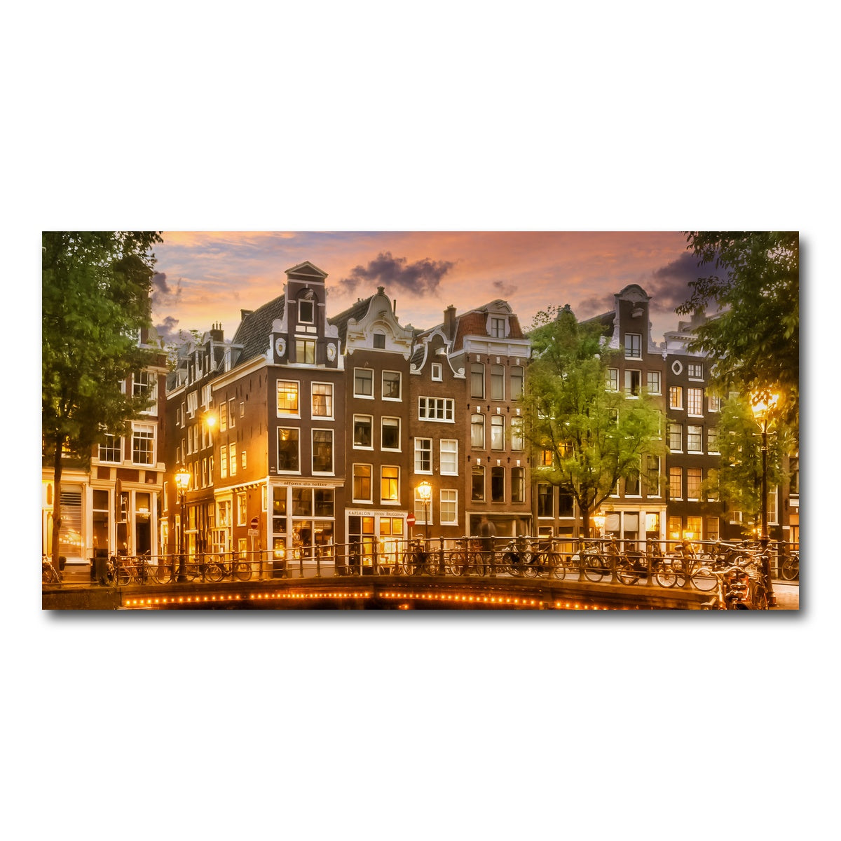 AUTO-MOCKUP WHITE | AMSTERDAM impression from Singel | 1 Piece | Gallery Wrap Canvas | group=2x1