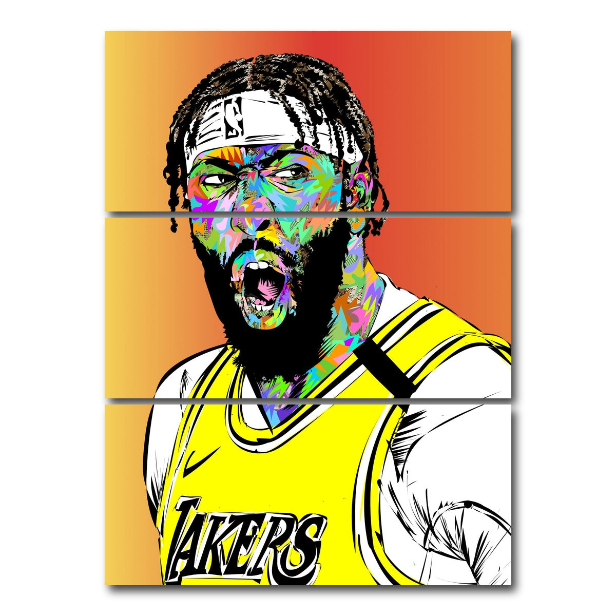 AUTO-MOCKUP WHITE | ANTHONY DAVIS | 3 Piece | Gallery Wrap Canvas | group=8x18_stacked