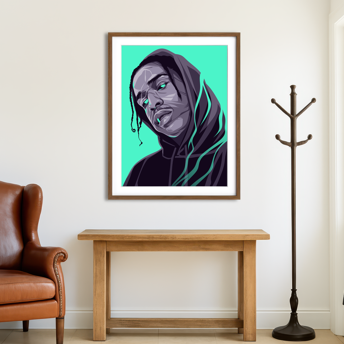 AUTO-MOCKUP ROOM | ASAP Rocky - Turquoise Wall Art