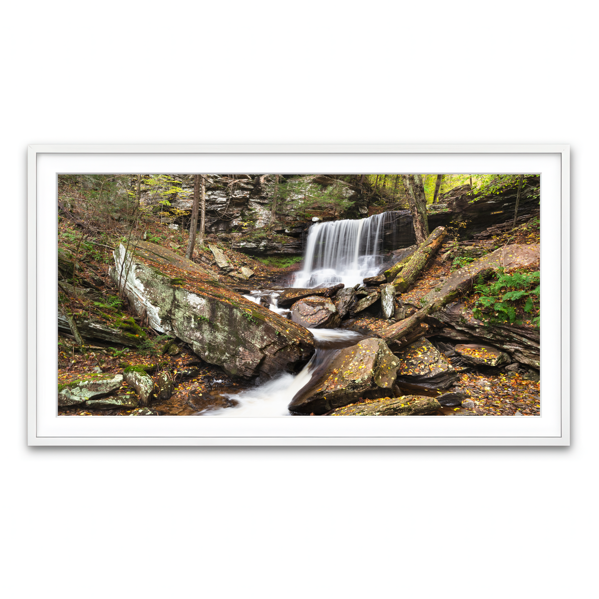 Framed Print 2x1 White