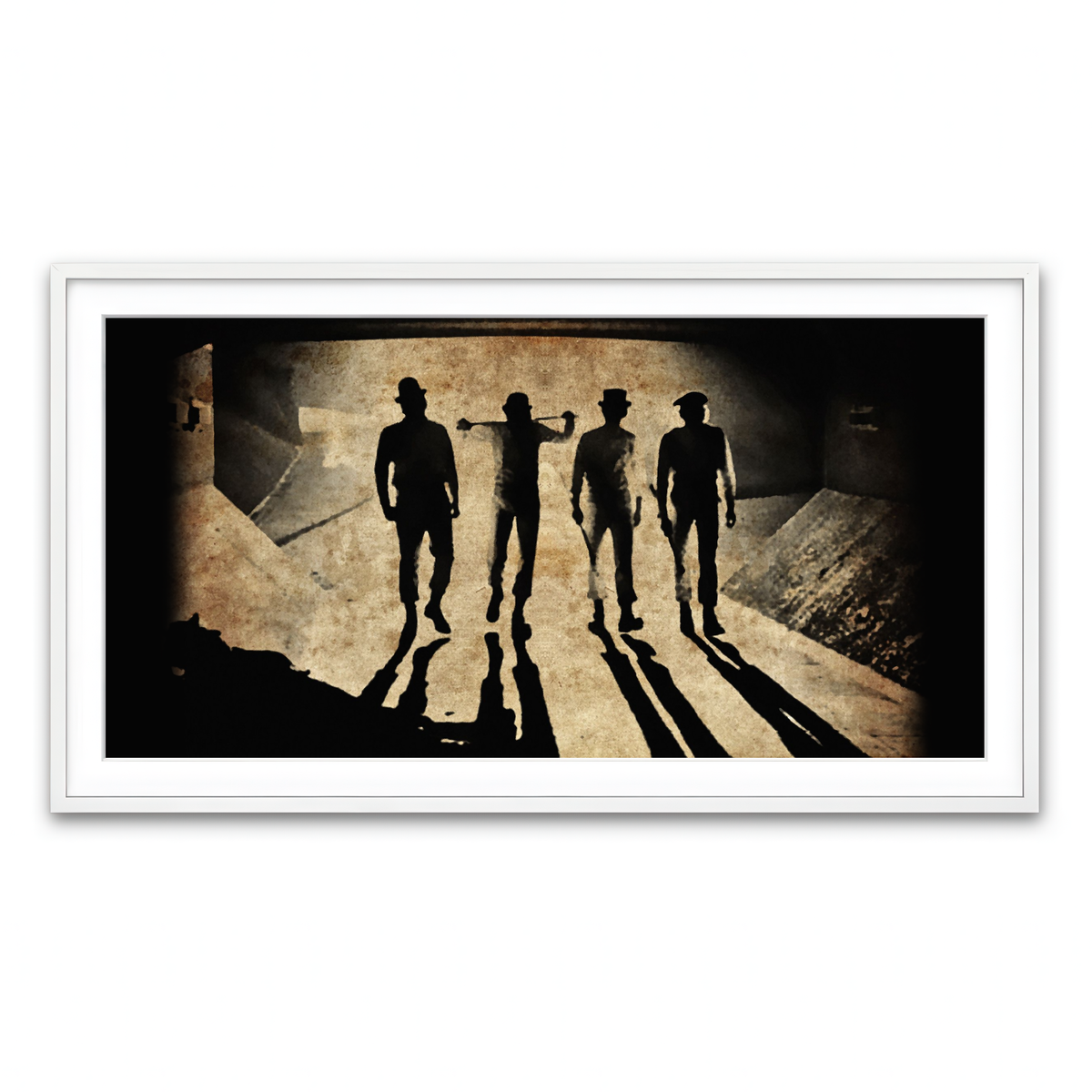 Framed Print 2x1 White