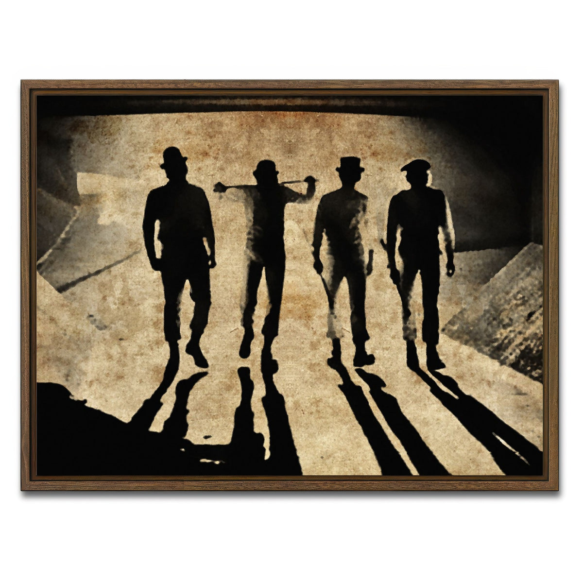 AUTO-MOCKUP WHITE | A Clockwork Orange Shadows | 1 Piece | Walnut Framed Canvas | group=4x3