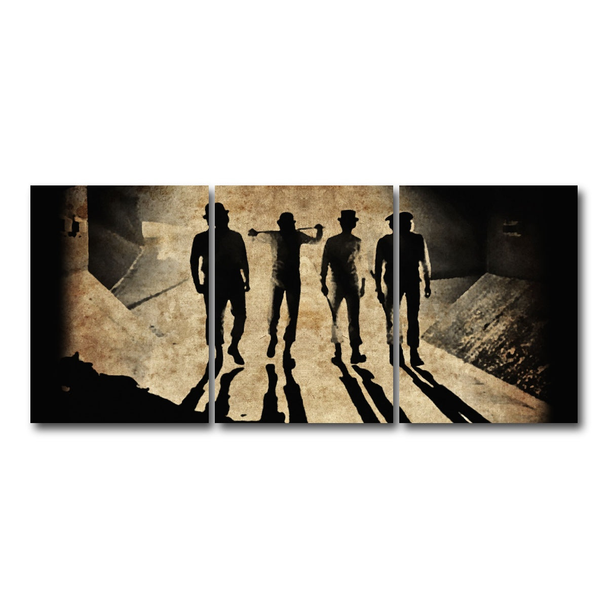 AUTO-MOCKUP WHITE | A Clockwork Orange Shadows | 3 Piece | Gallery Wrap Canvas | group=18x24