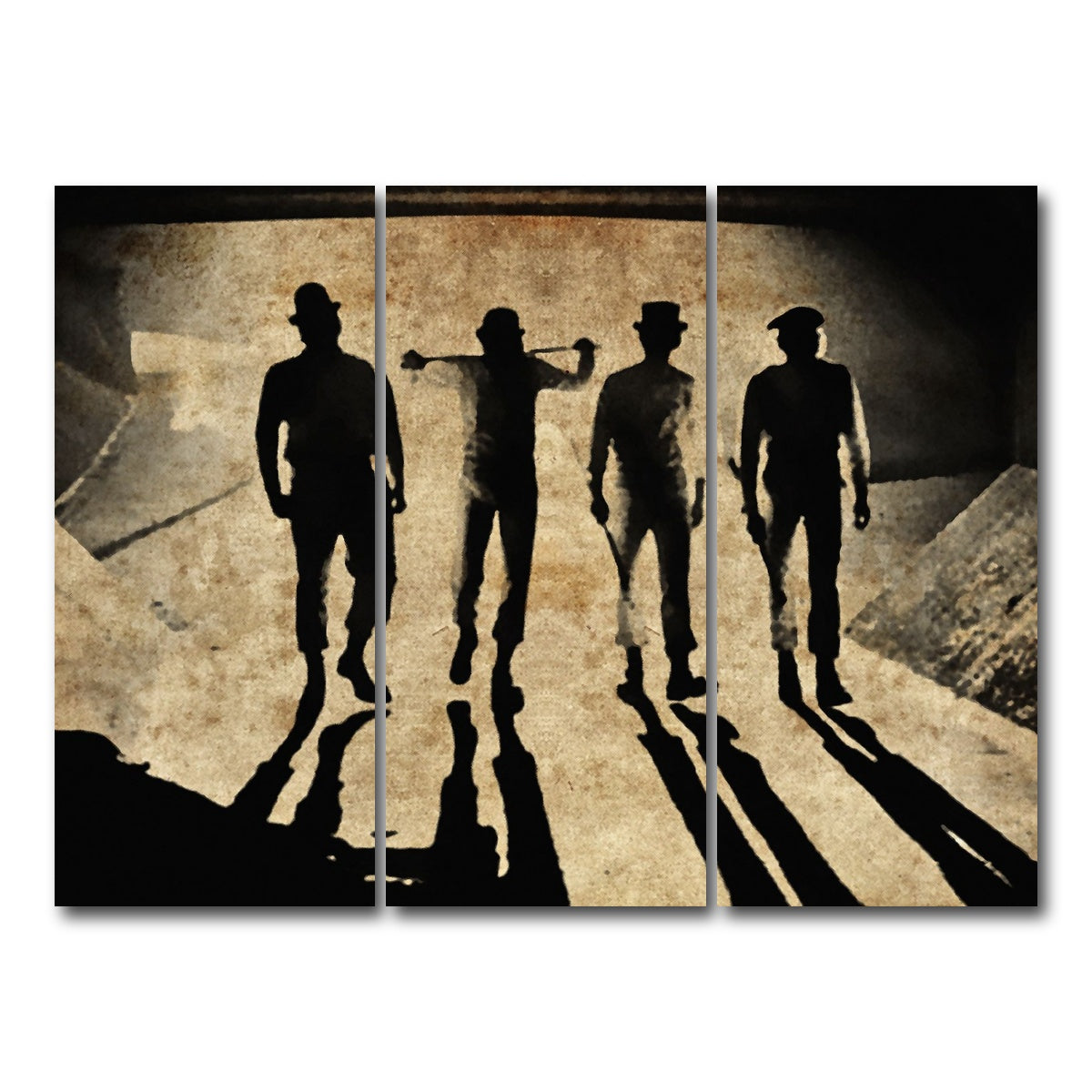 AUTO-MOCKUP WHITE | A Clockwork Orange Shadows | 3 Piece | Gallery Wrap Canvas | group=8x18