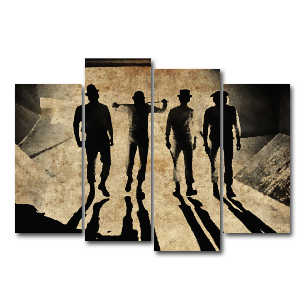 AUTO-MOCKUP WHITE | A Clockwork Orange Shadows | 4 Piece | Gallery Wrap Canvas | group=4_normal