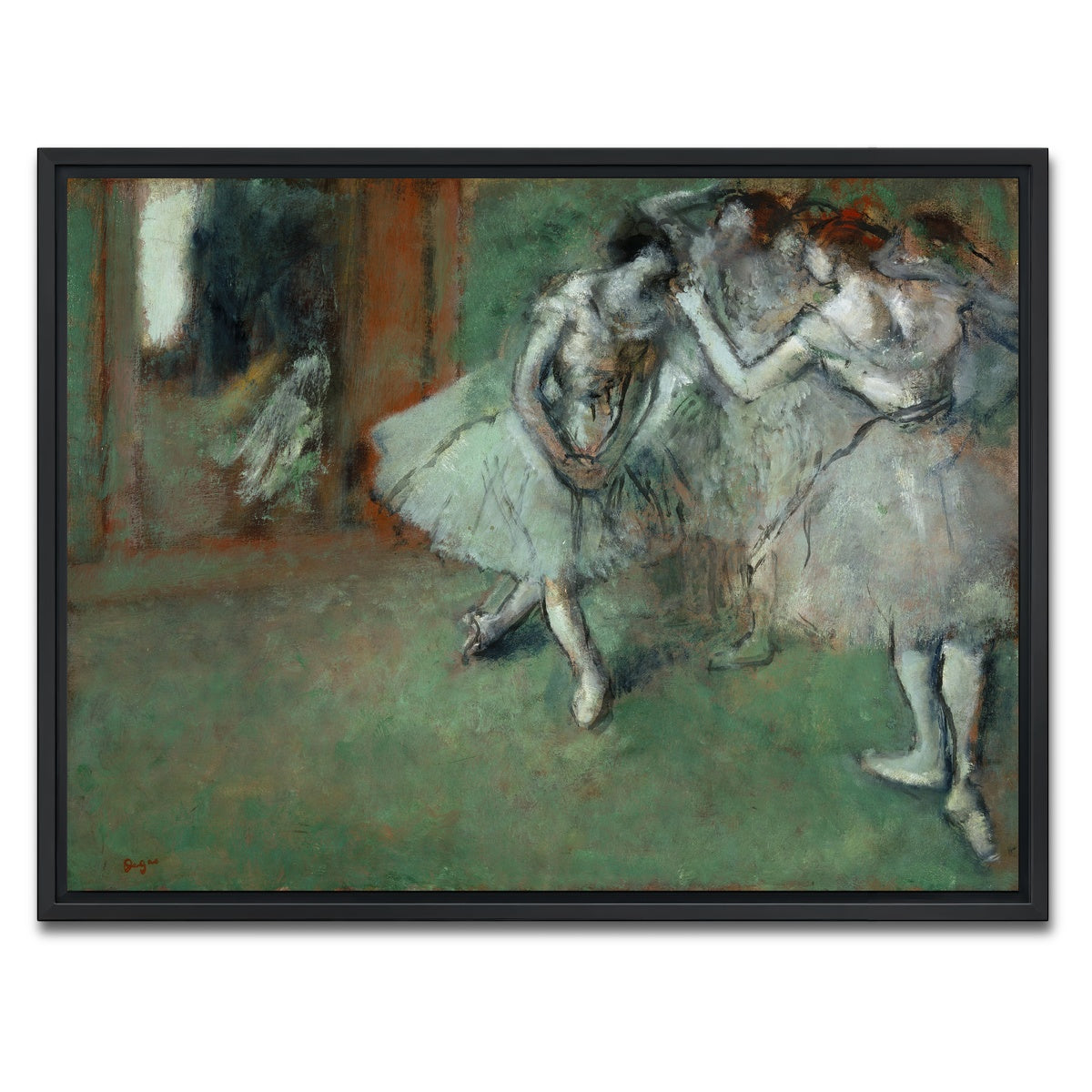 AUTO-MOCKUP WHITE | A Group of Dancers | 1 Piece | Black Framed Canvas | group=4x3