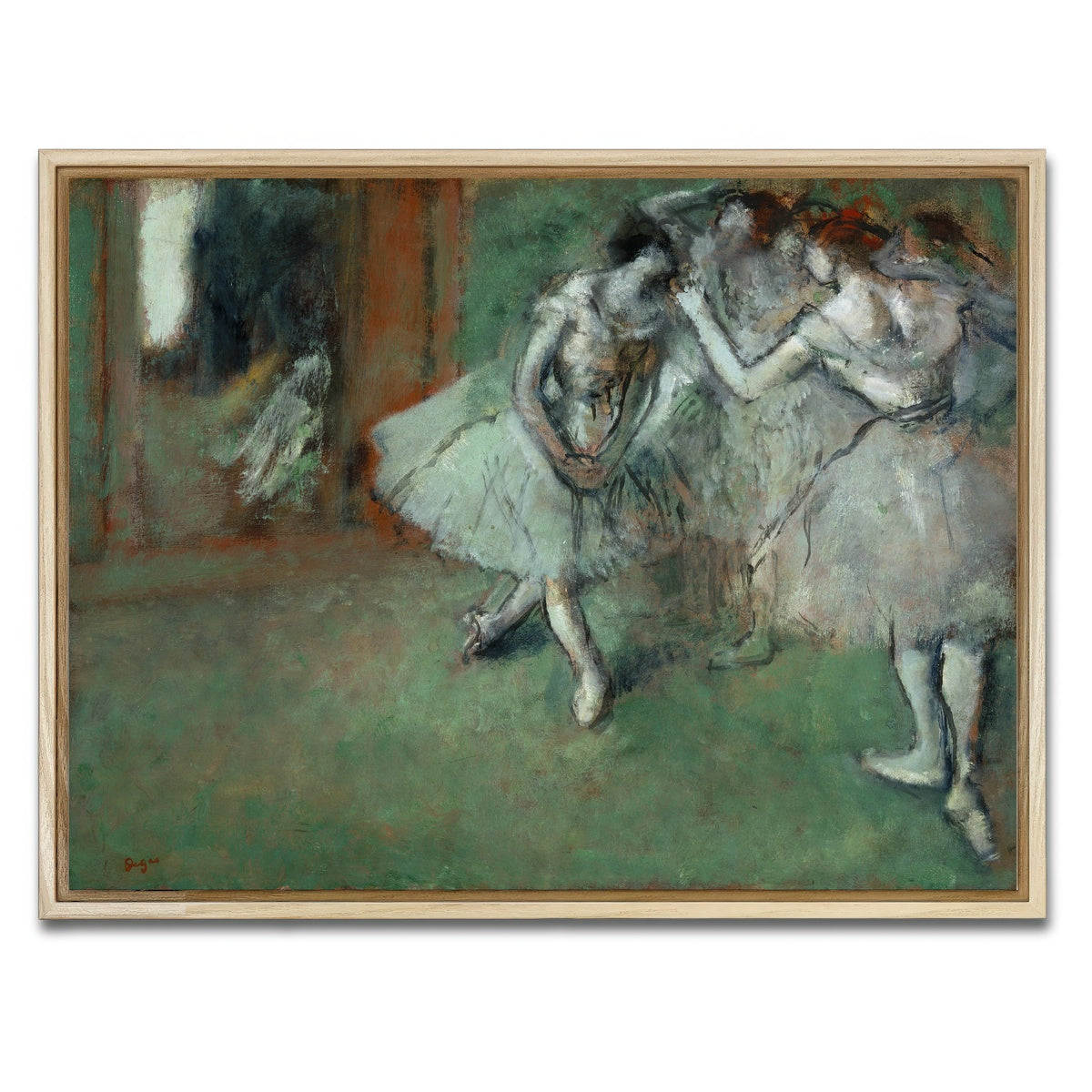 AUTO-MOCKUP WHITE | A Group of Dancers | 1 Piece | Natural Framed Canvas | group=4x3