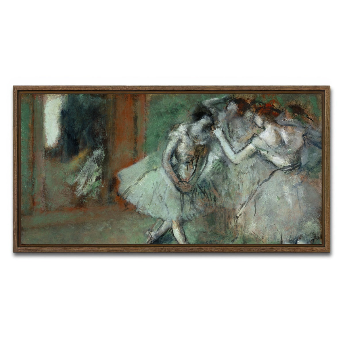 AUTO-MOCKUP WHITE | A Group of Dancers | 1 Piece | Walnut Framed Canvas | group=2x1