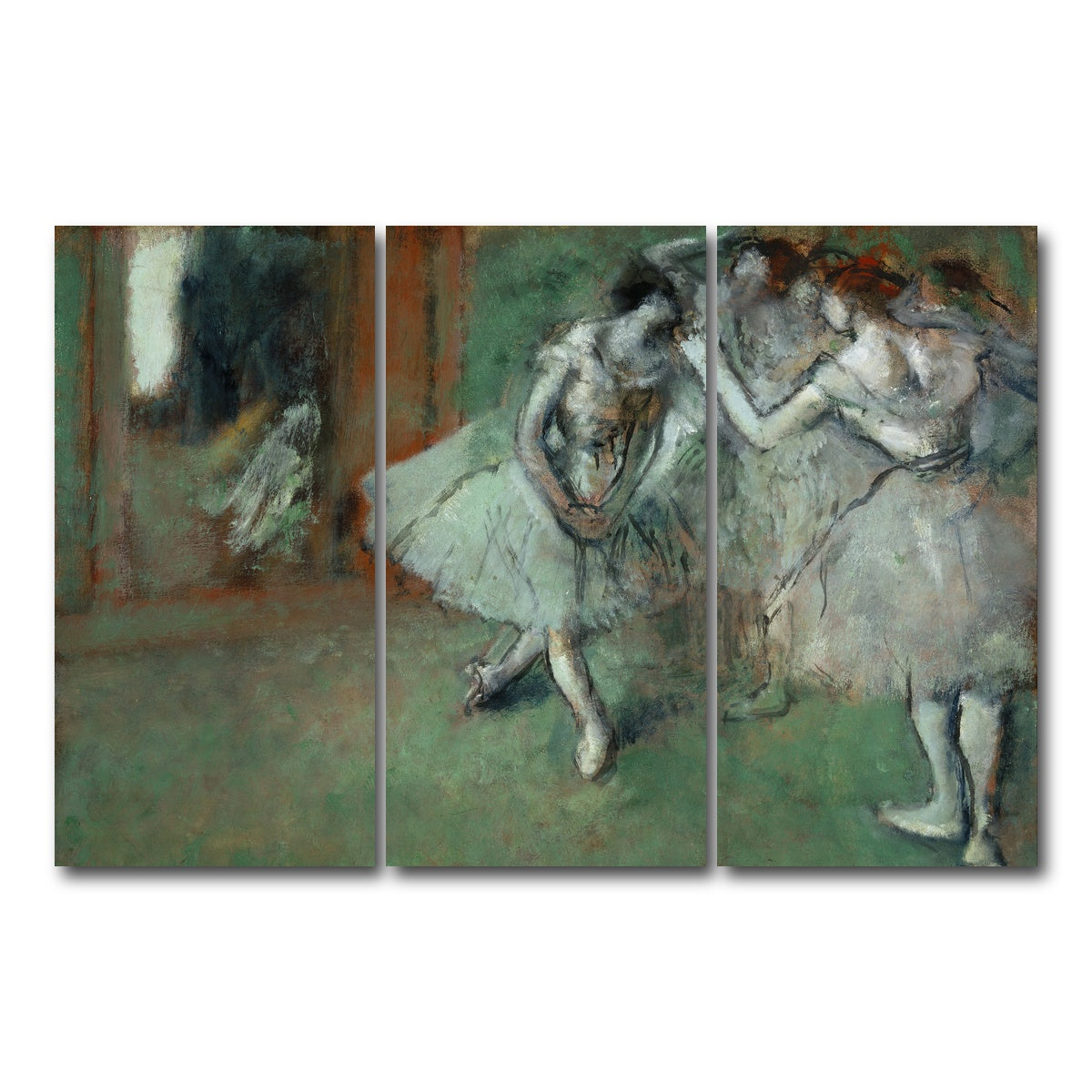AUTO-MOCKUP WHITE | A Group of Dancers | 3 Piece | Gallery Wrap Canvas | group=12x24
