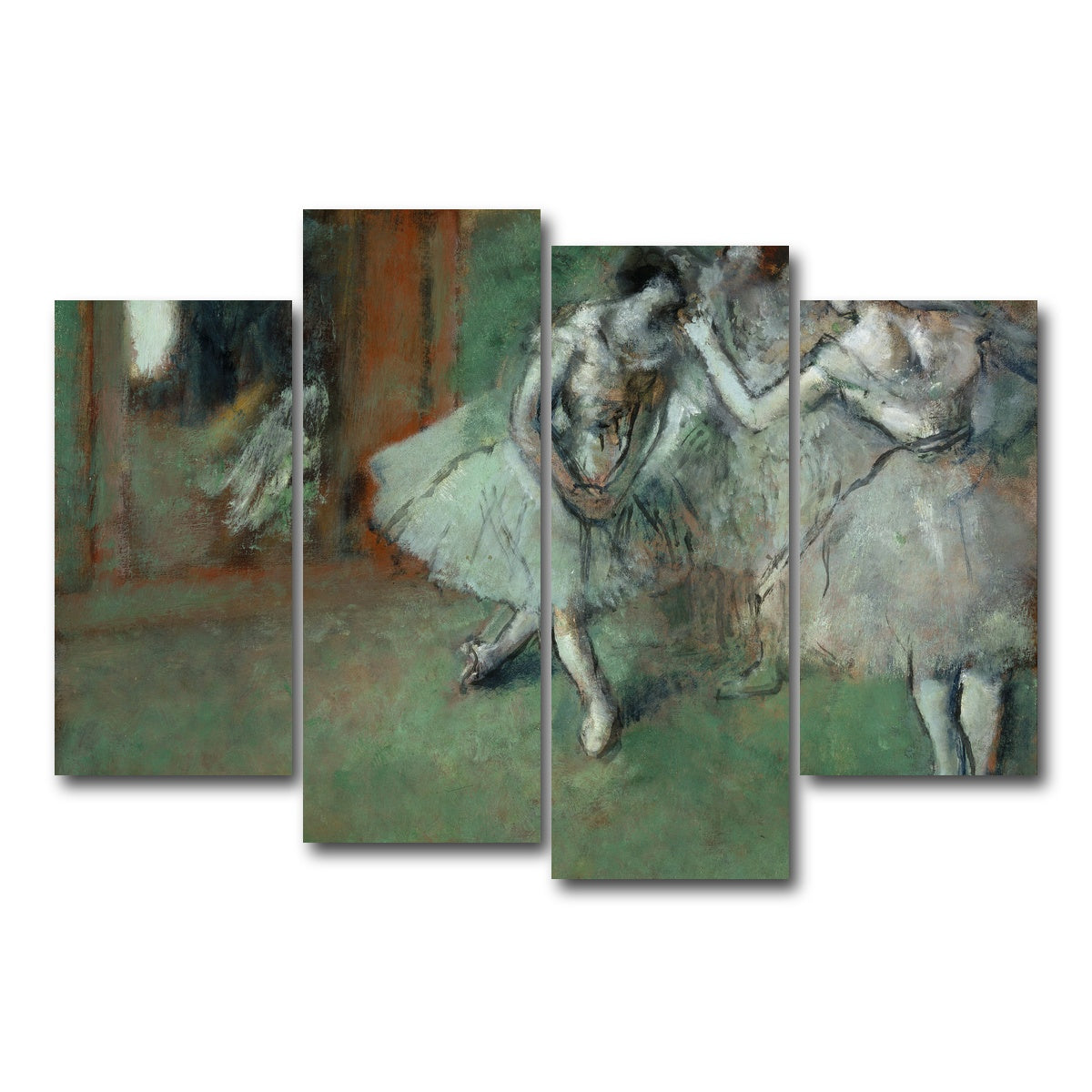 AUTO-MOCKUP WHITE | A Group of Dancers | 4 Piece | Gallery Wrap Canvas | group=4_short