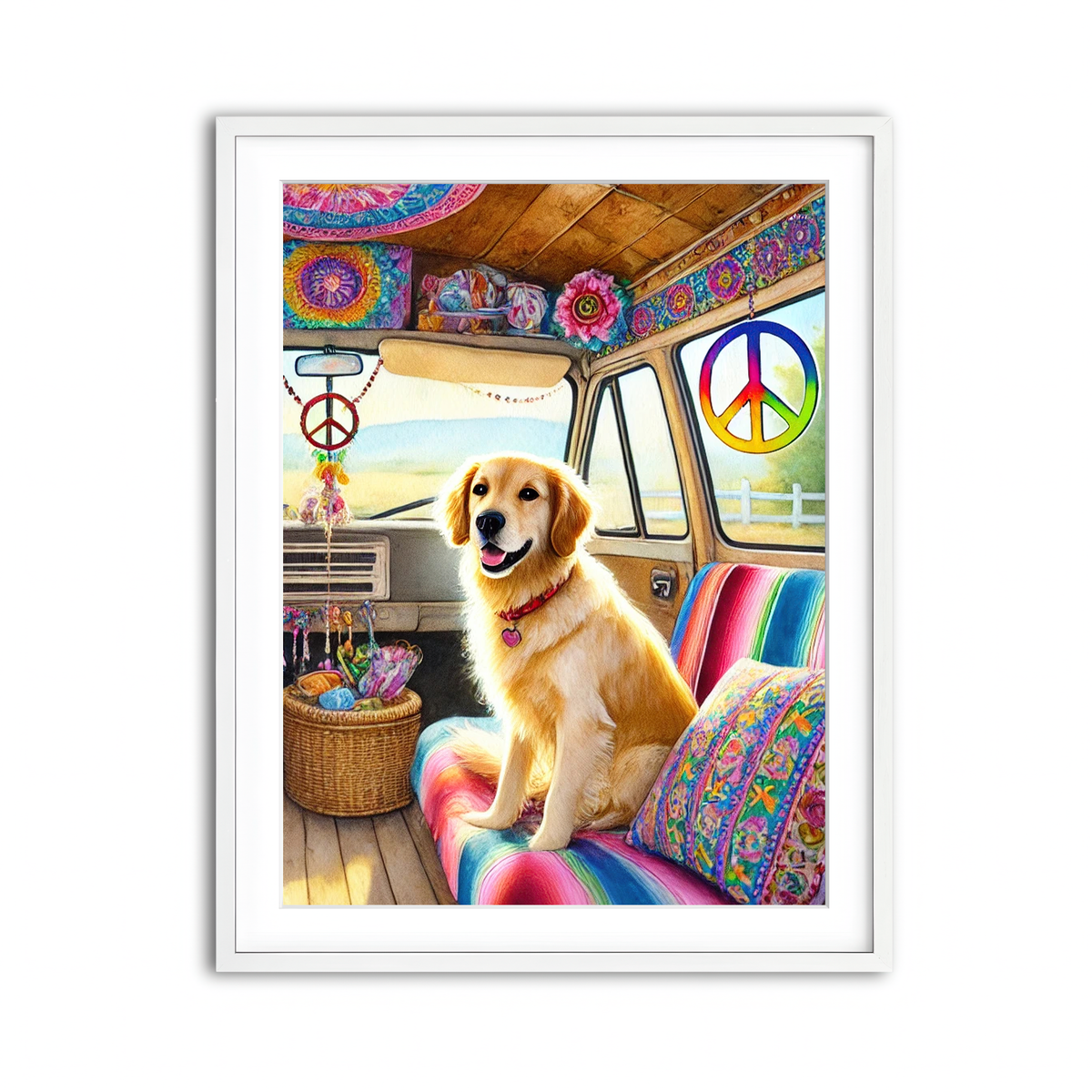 Framed Print 3x4 White