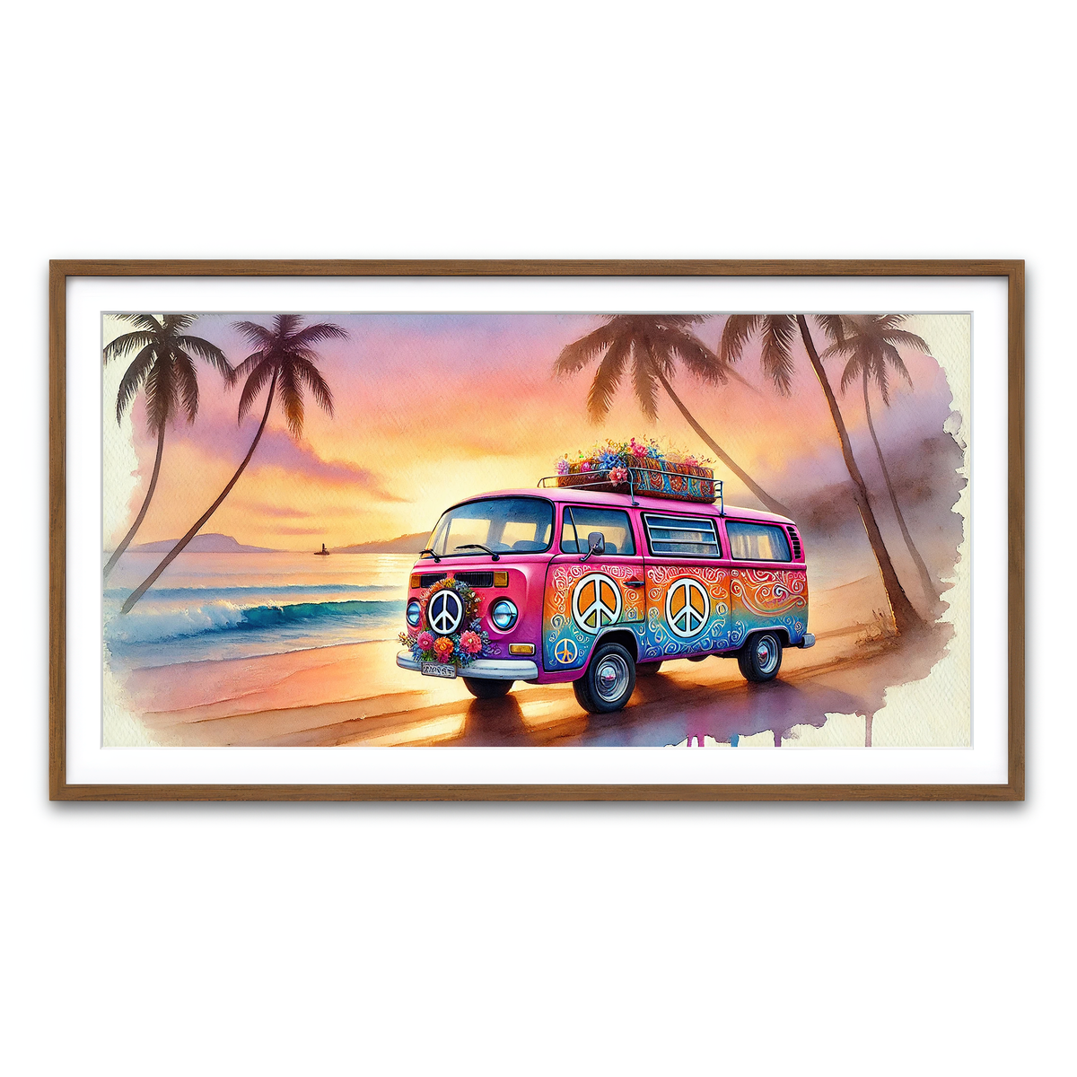 Framed Print 2x1 Walnut