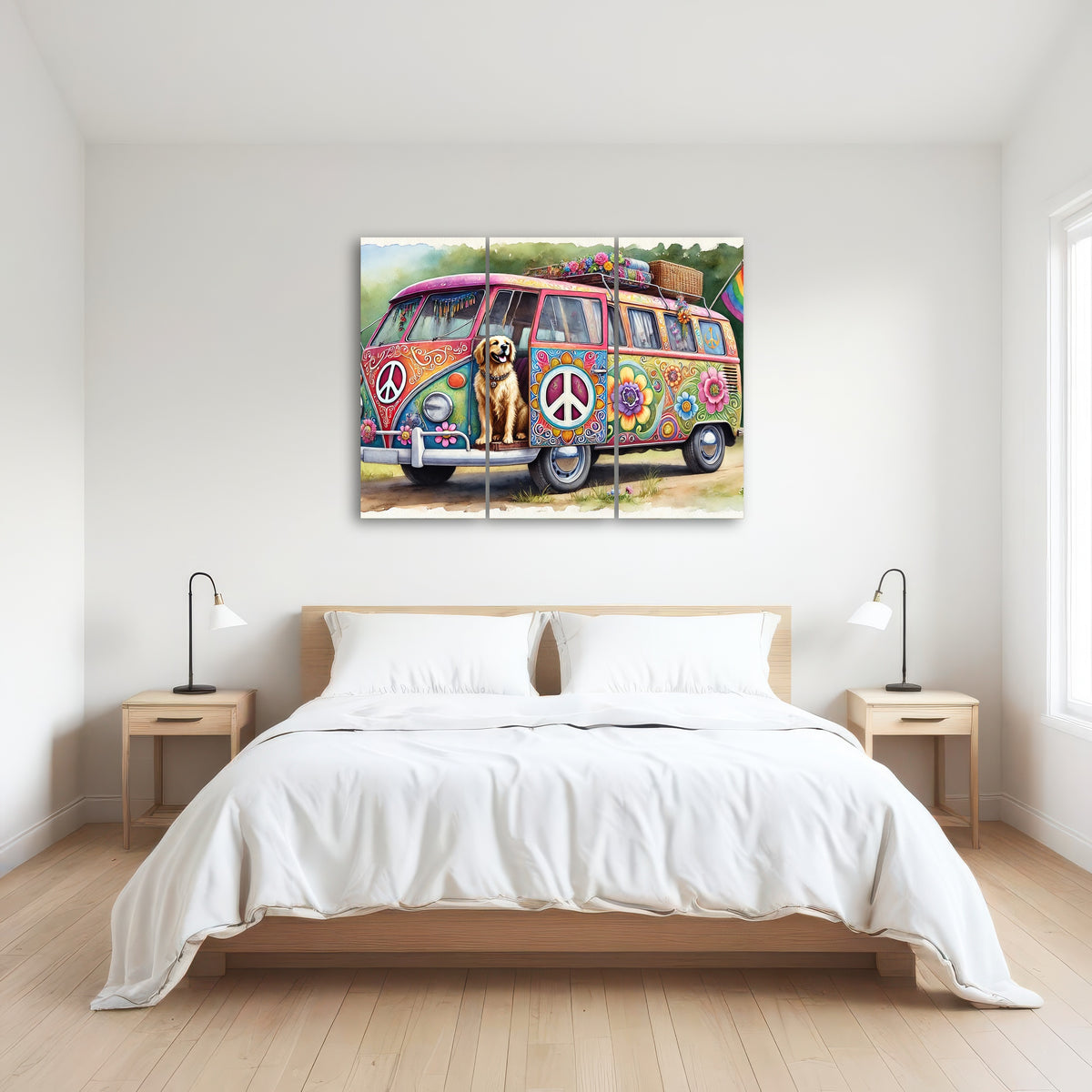 AUTO-MOCKUP ROOM | A Hippie Van with a Dog