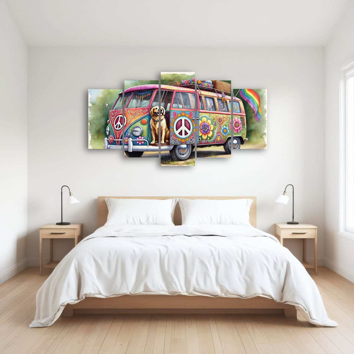 AUTO-MOCKUP ROOM | A Hippie Van with a Dog