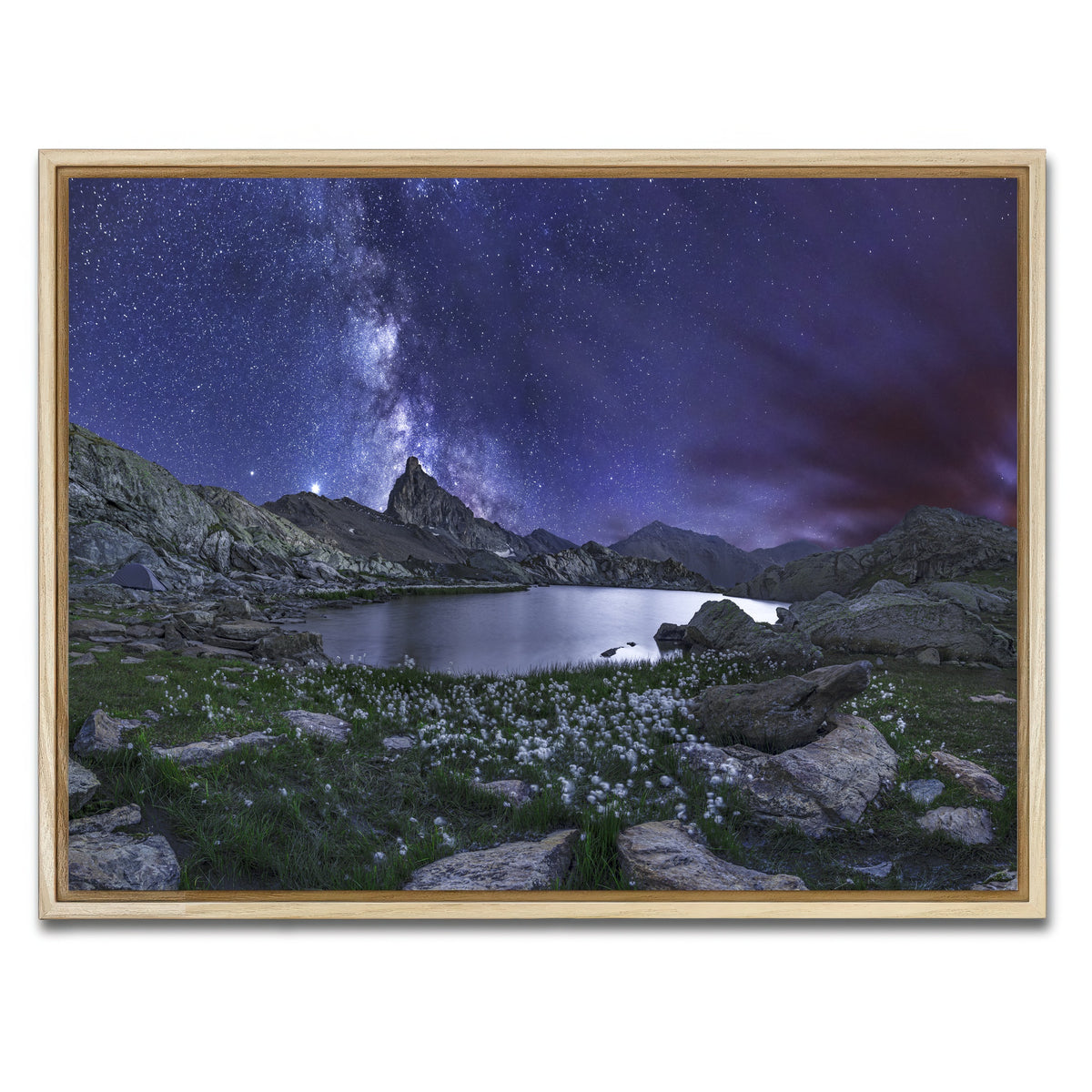 AUTO-MOCKUP WHITE | A Lake of Queyras | 1 Piece | Natural Framed Canvas | group=4x3