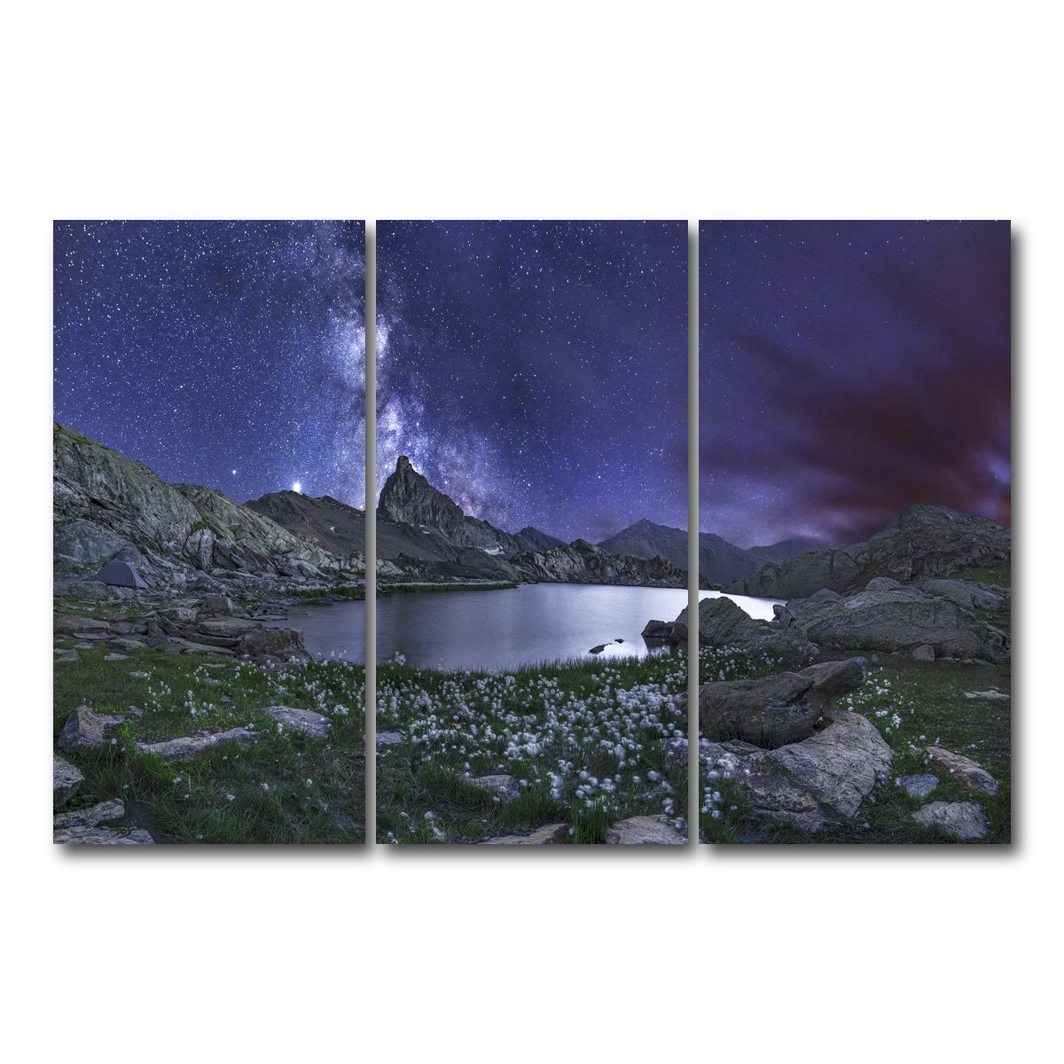 AUTO-MOCKUP WHITE | A Lake of Queyras | 3 Piece | Gallery Wrap Canvas | group=12x24