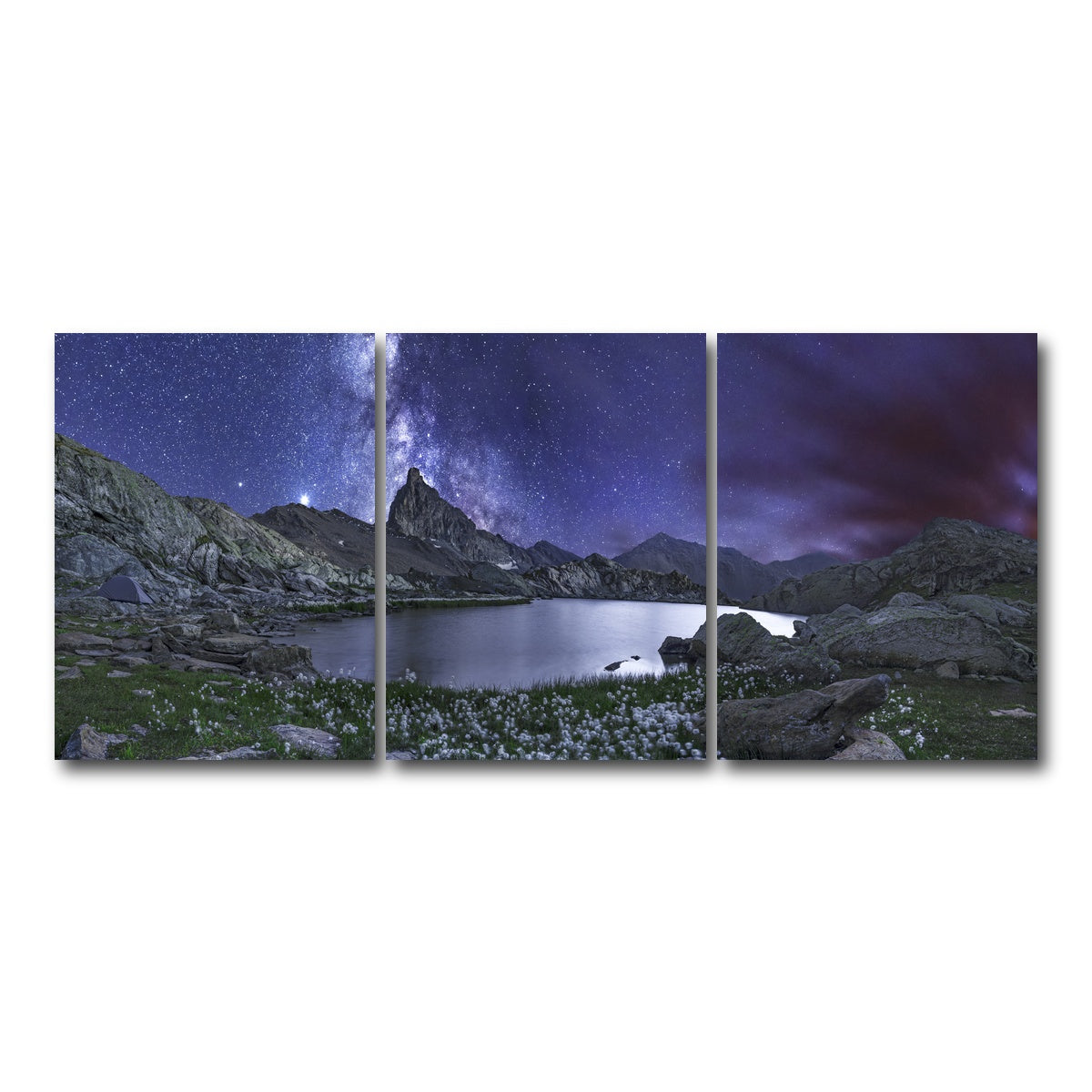 AUTO-MOCKUP WHITE | A Lake of Queyras | 3 Piece | Gallery Wrap Canvas | group=18x24