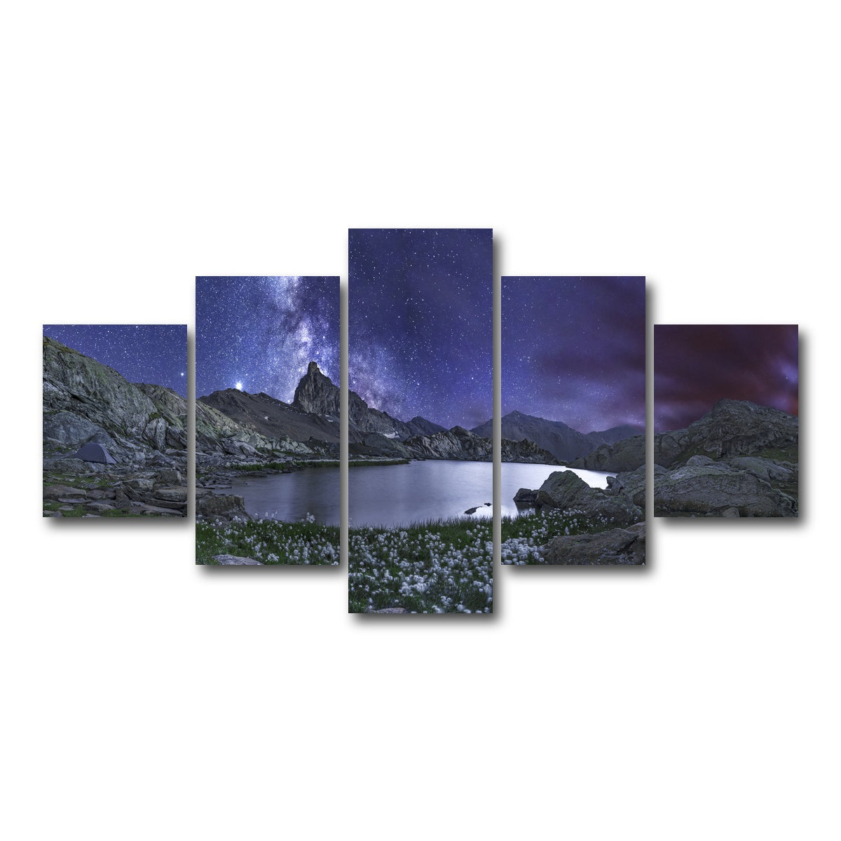 AUTO-MOCKUP WHITE | A Lake of Queyras | 5 Piece | Gallery Wrap Canvas | group=5_short