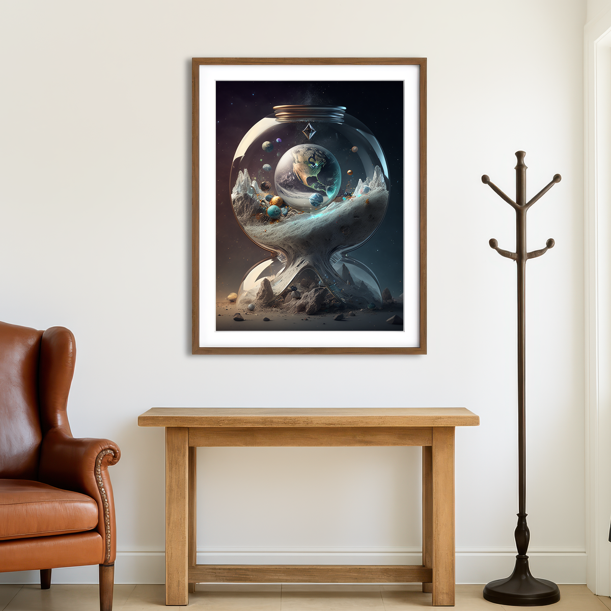 AUTO-MOCKUP ROOM | A Moment in Time with our Planet Wall Art