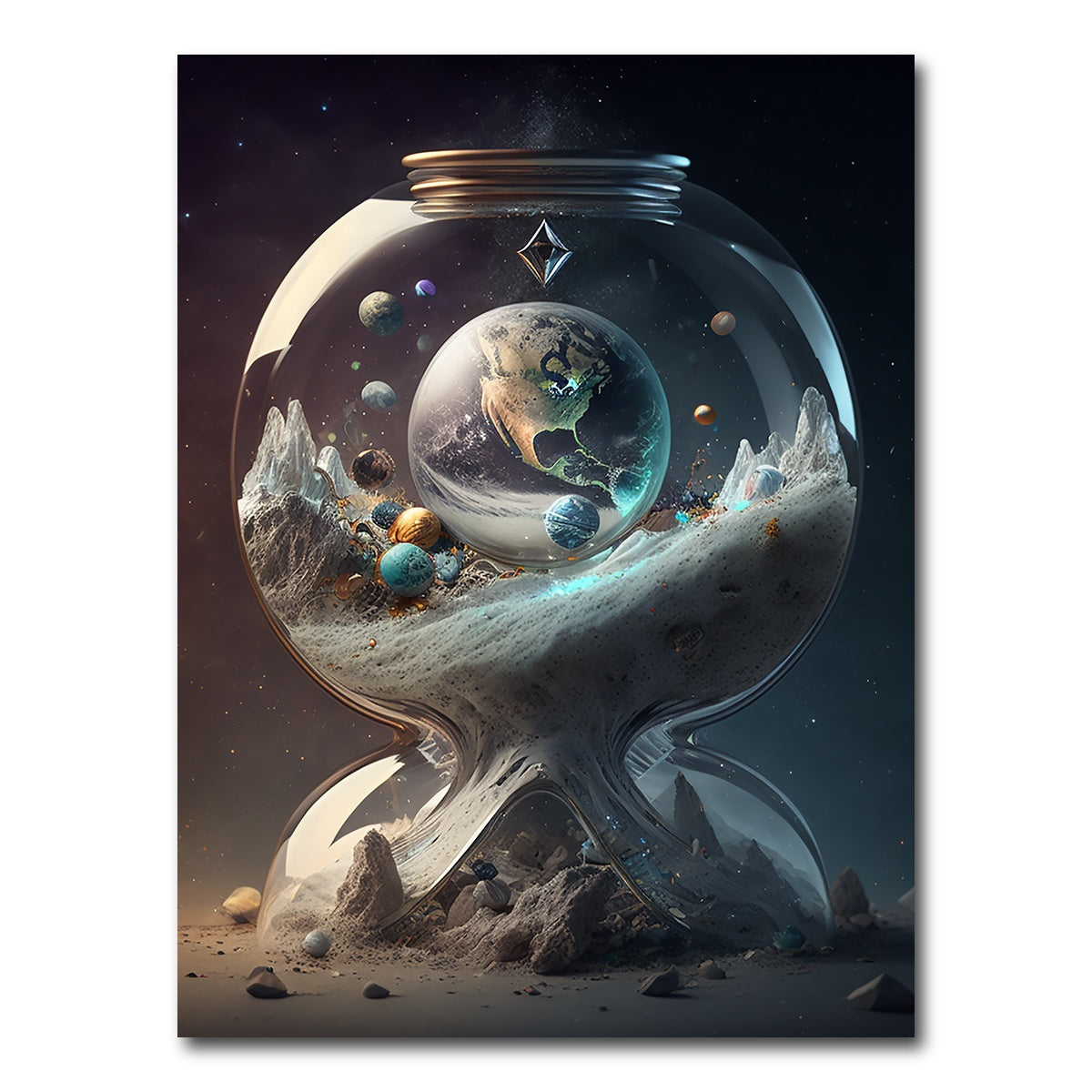 AUTO-MOCKUP WHITE | A Moment in Time with our Planet | 1 Piece | Gallery Wrap Canvas | group=3x4