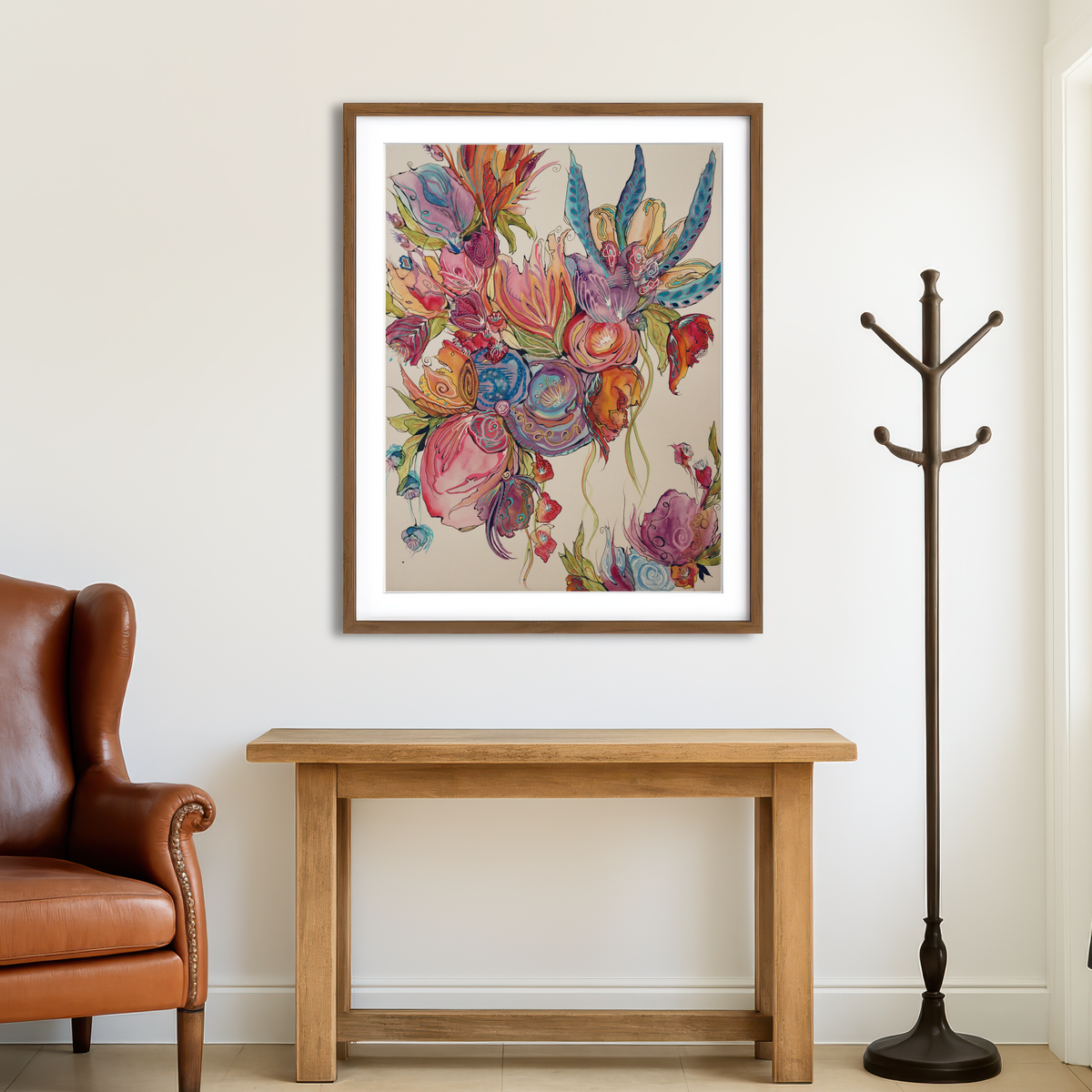 AUTO-MOCKUP ROOM | A New Day Floral Wall Art