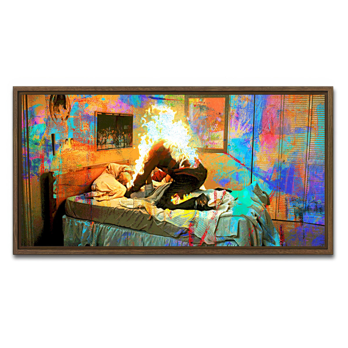 AUTO-MOCKUP WHITE | A Nightmare on Elm Street | 1 Piece | Walnut Framed Canvas | group=2x1