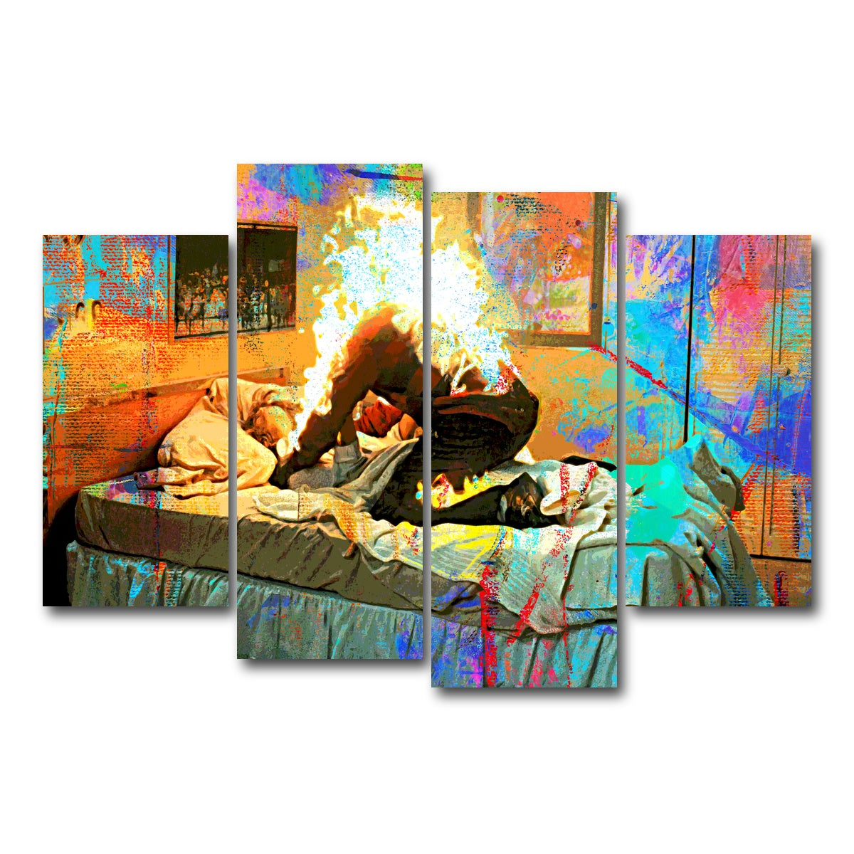 AUTO-MOCKUP WHITE | A Nightmare on Elm Street | 4 Piece | Gallery Wrap Canvas | group=4_short