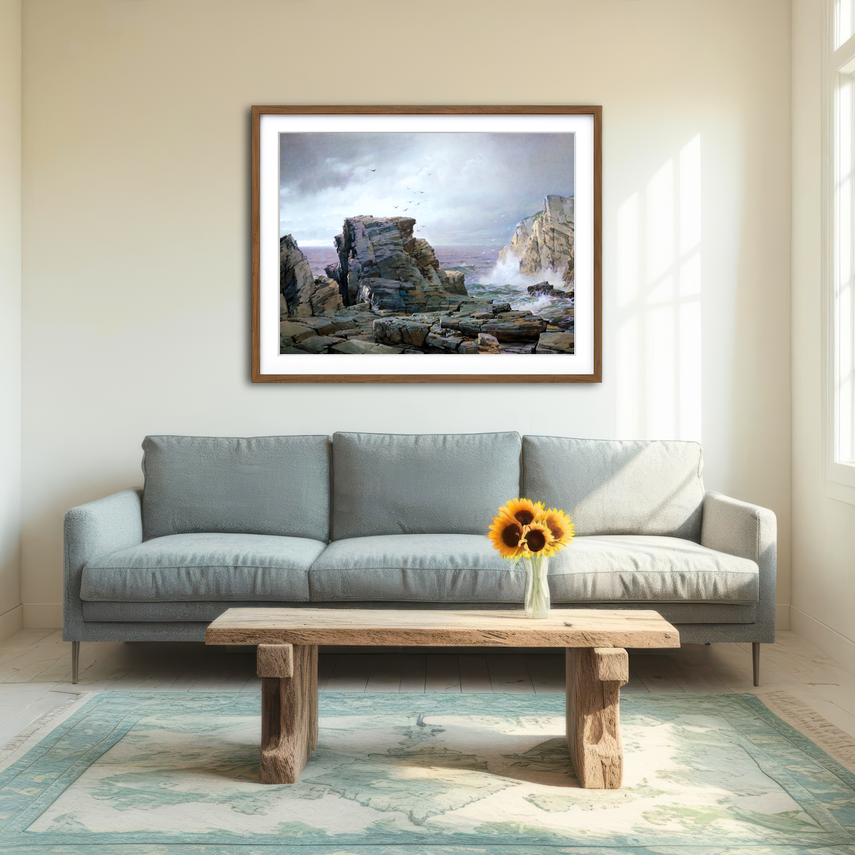 AUTO-MOCKUP ROOM | A Rocky Coast Wall Art