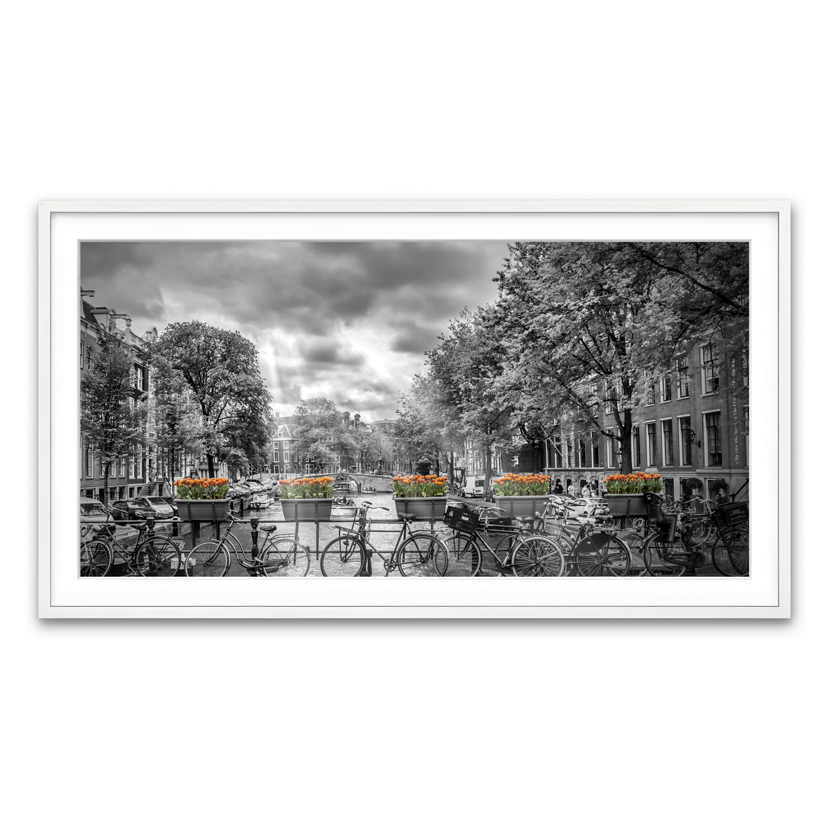 Framed Print 2x1 White