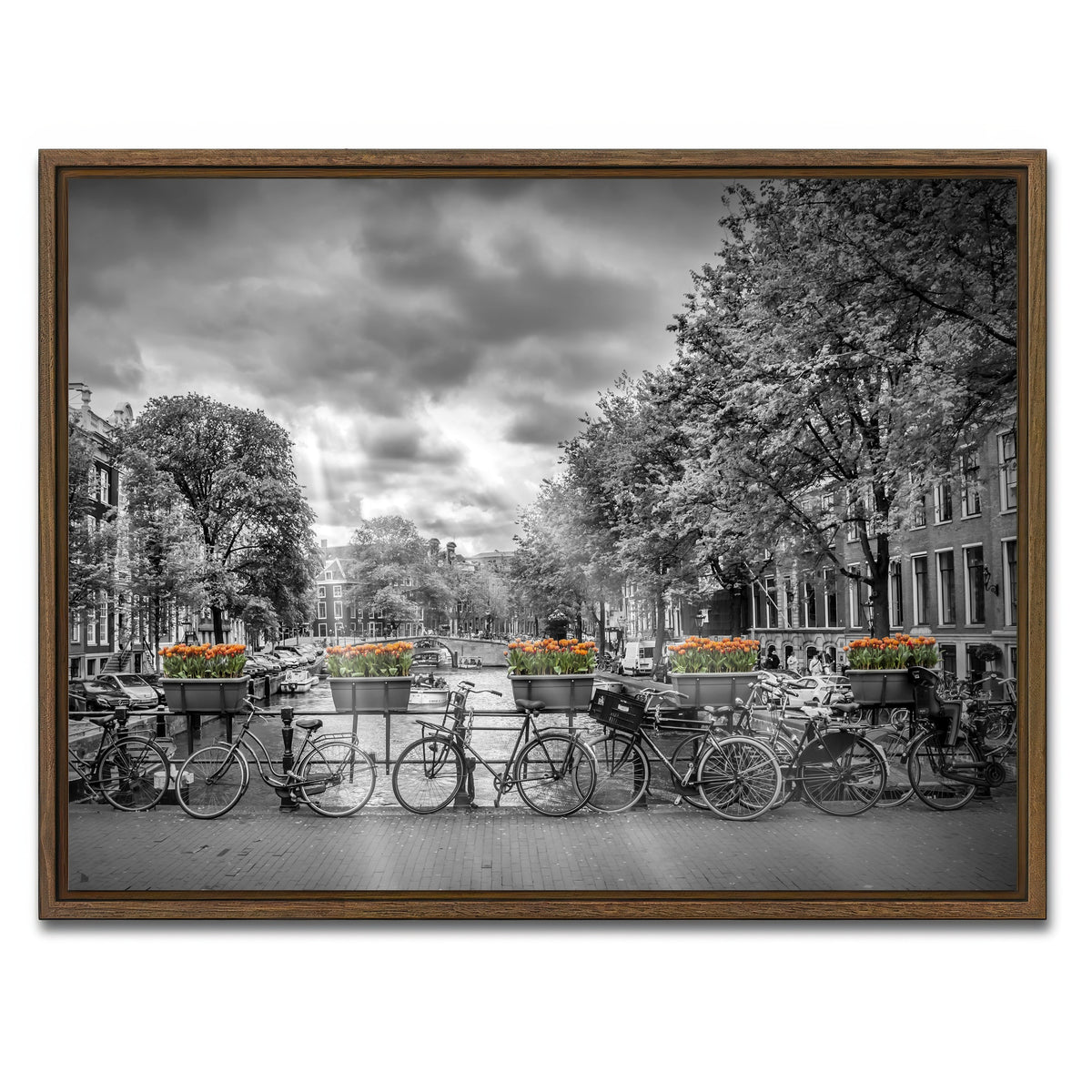 AUTO-MOCKUP WHITE | A Typical Amsterdam | 1 Piece | Walnut Framed Canvas | group=4x3