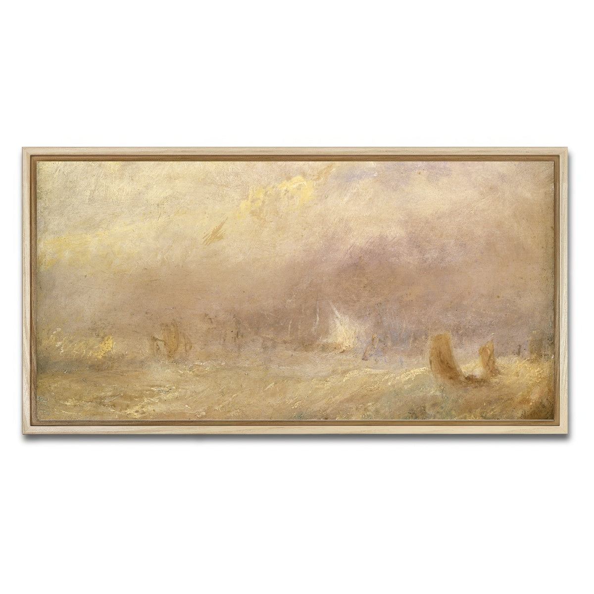 AUTO-MOCKUP WHITE | A View of Deal | 1 Piece | Natural Framed Canvas | group=2x1