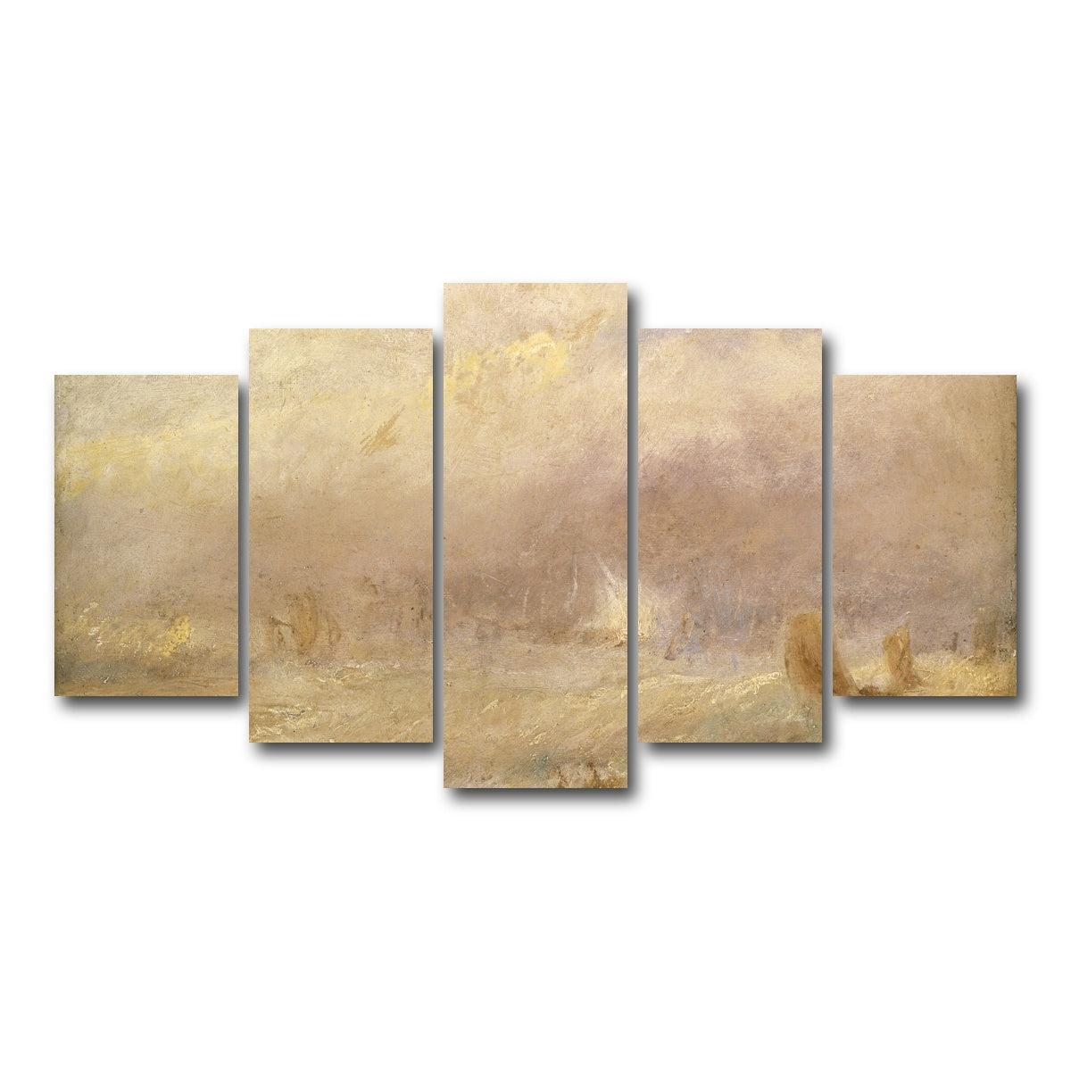 AUTO-MOCKUP WHITE | A View of Deal | 5 Piece | Gallery Wrap Canvas | group=5_normal