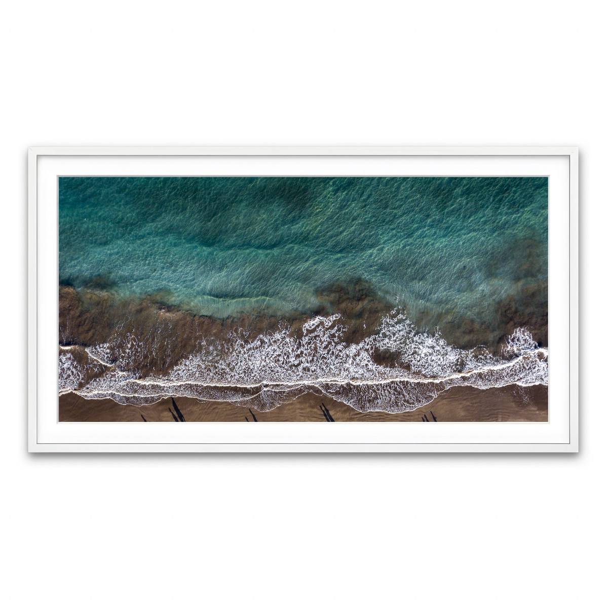 Framed Print 2x1 White