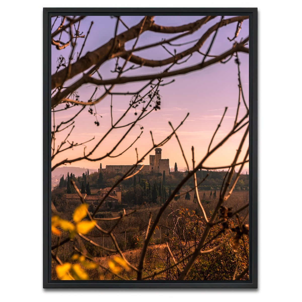 AUTO-MOCKUP WHITE | A country castle | 1 Piece | Black Framed Canvas | group=3x4