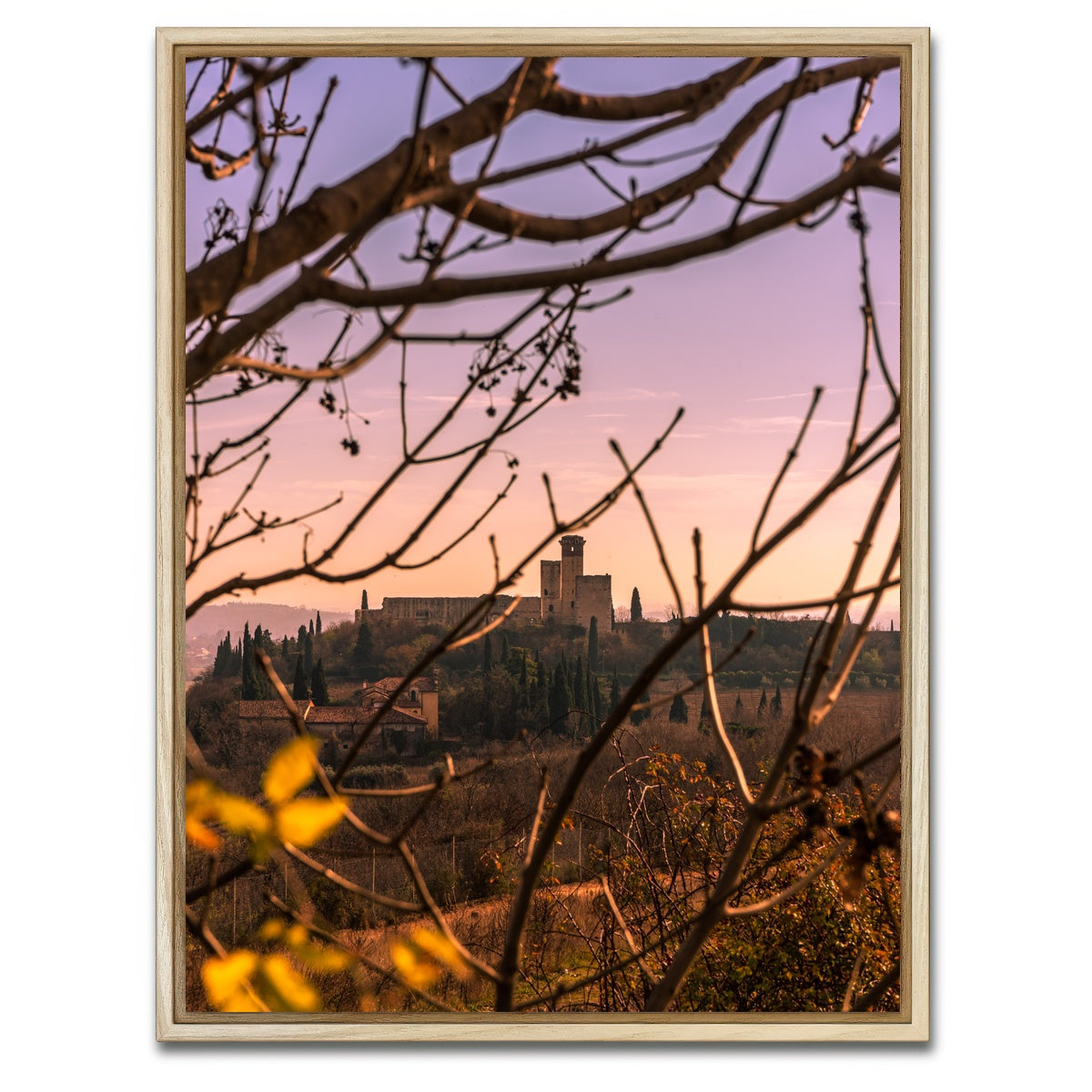 AUTO-MOCKUP WHITE | A country castle | 1 Piece | Natural Framed Canvas | group=3x4