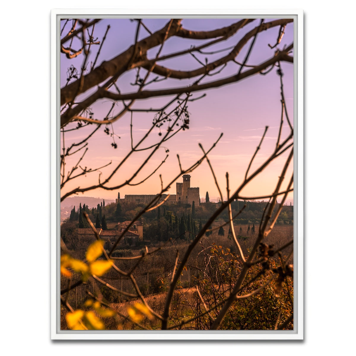 AUTO-MOCKUP WHITE | A country castle | 1 Piece | White Framed Canvas | group=3x4