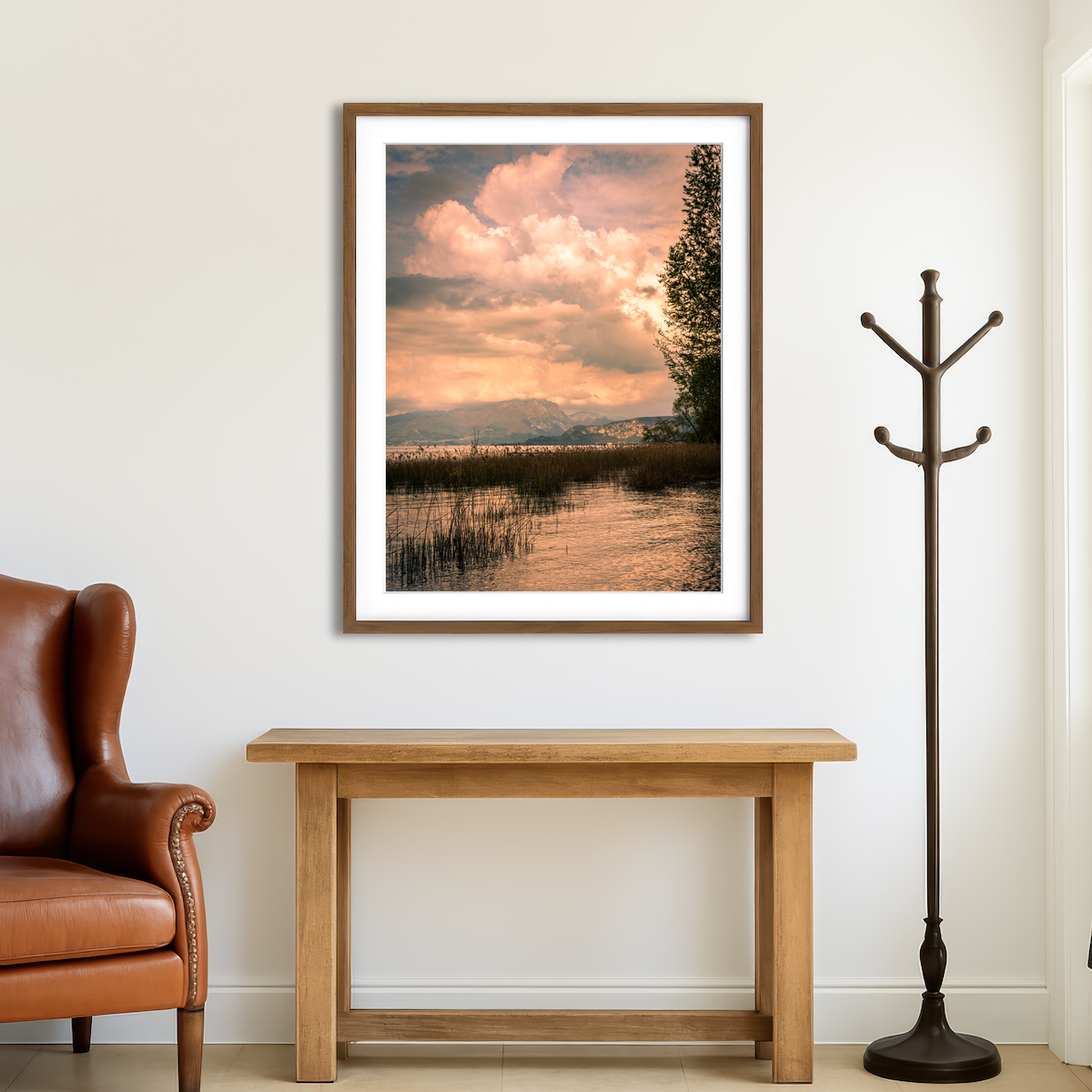 AUTO-MOCKUP ROOM | A Painting From A Lake Wall Art