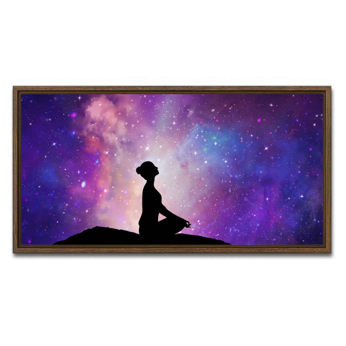 AUTO-MOCKUP WHITE | A spiritual journey | 1 Piece | Walnut Framed Canvas | group=2x1
