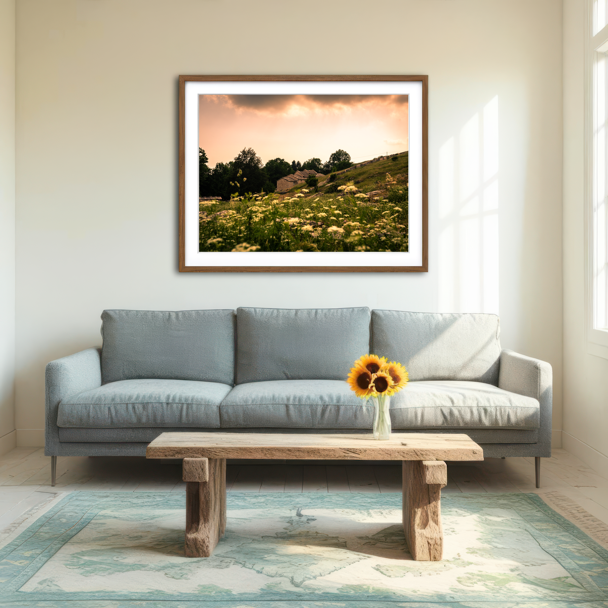 AUTO-MOCKUP ROOM | A Village on the Mountains Wall Art