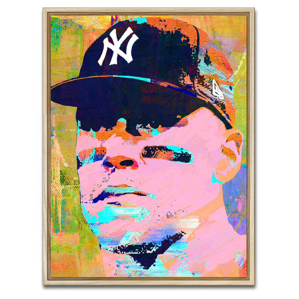AUTO-MOCKUP WHITE | Aaron Judge | 1 Piece | Natural Framed Canvas | group=3x4