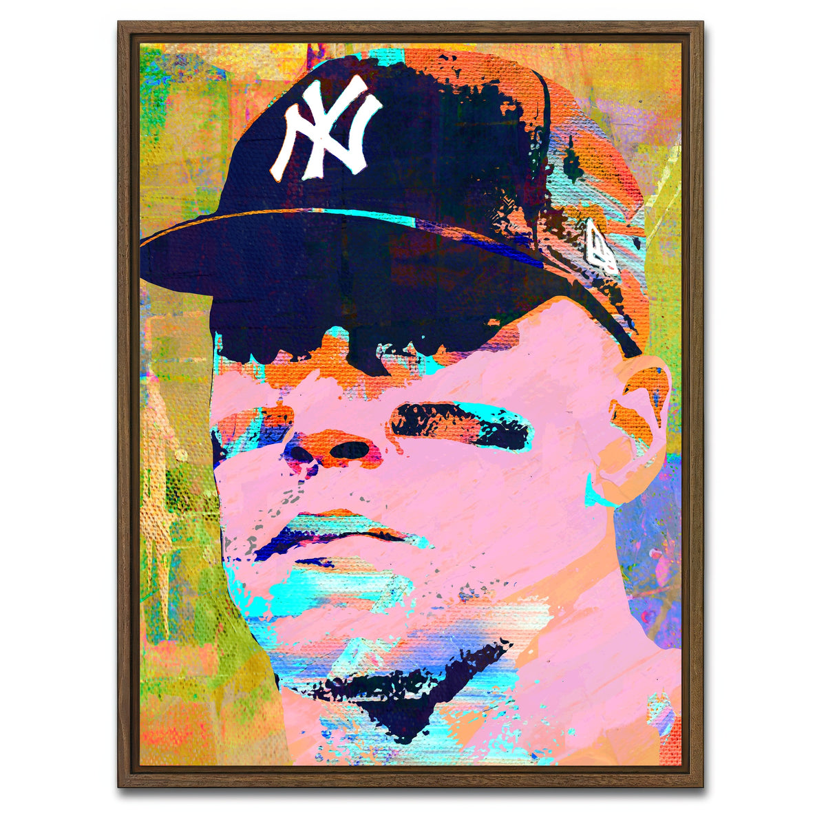 AUTO-MOCKUP WHITE | Aaron Judge | 1 Piece | Walnut Framed Canvas | group=3x4